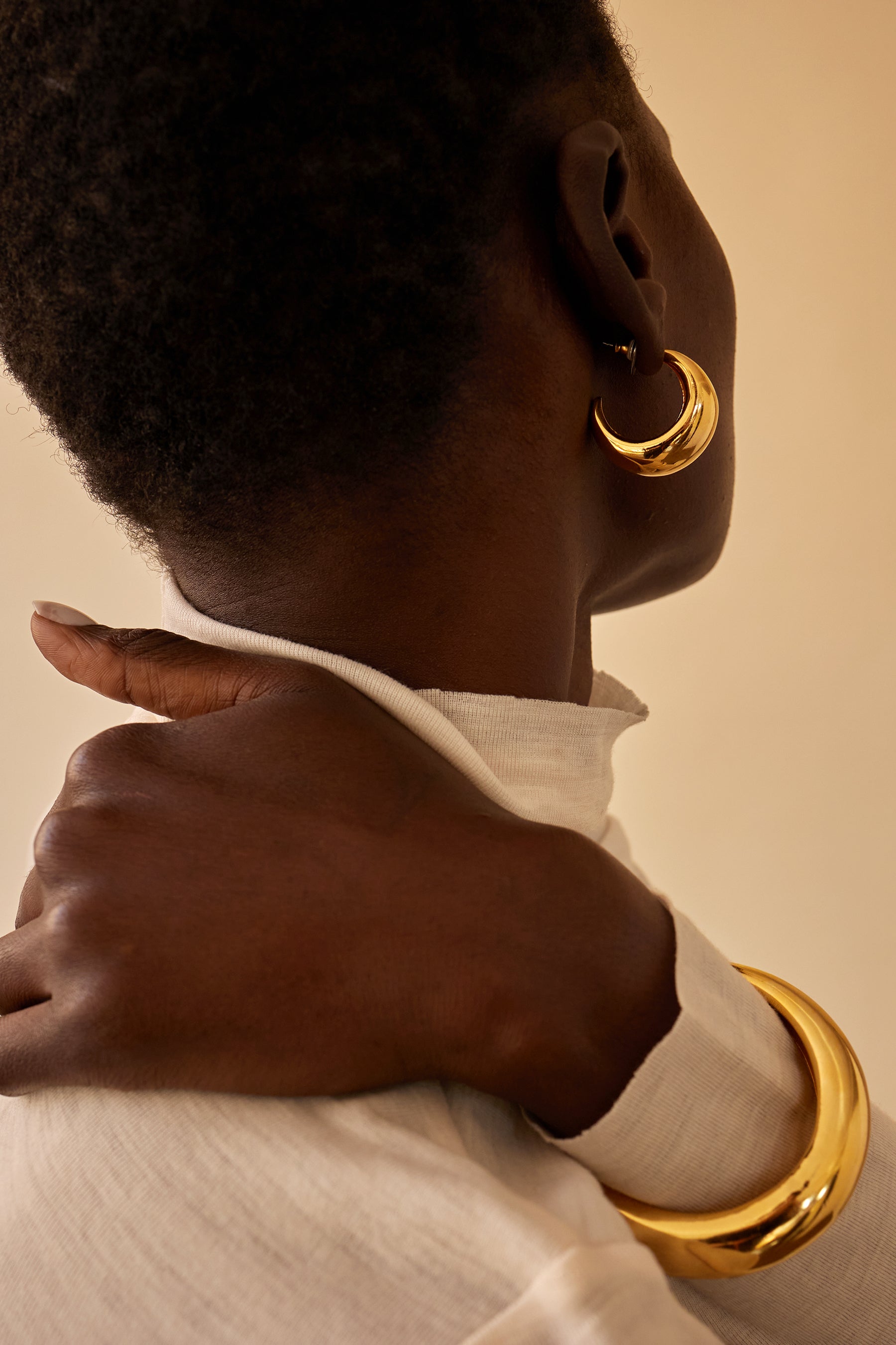 Glossy Dome Hoop Earrings for Women - Shiny Gold & Silver Statement Jewelry - Perfect for Parties, Weddings & Everyday Wear
