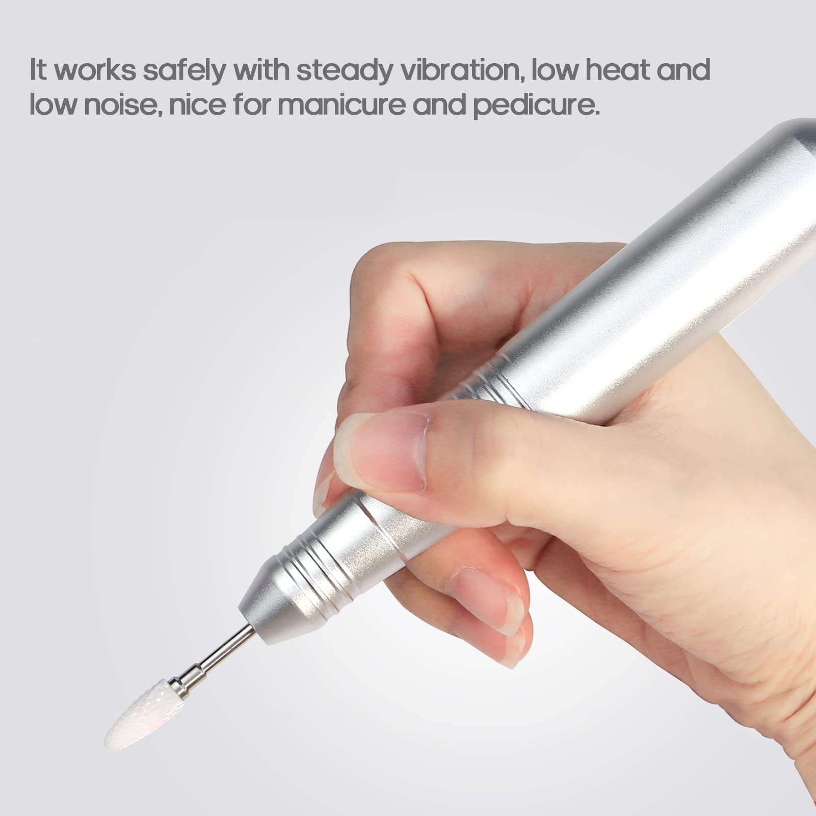 Electric Nail Drill Pen - Portable USB Rechargeable Manicure Tool for Nail Polish Removal, Acrylic Nails & Cuticle Care | Perfect for Home & Salon Nail Art, Gel Polish Removal & Professional Nail Care