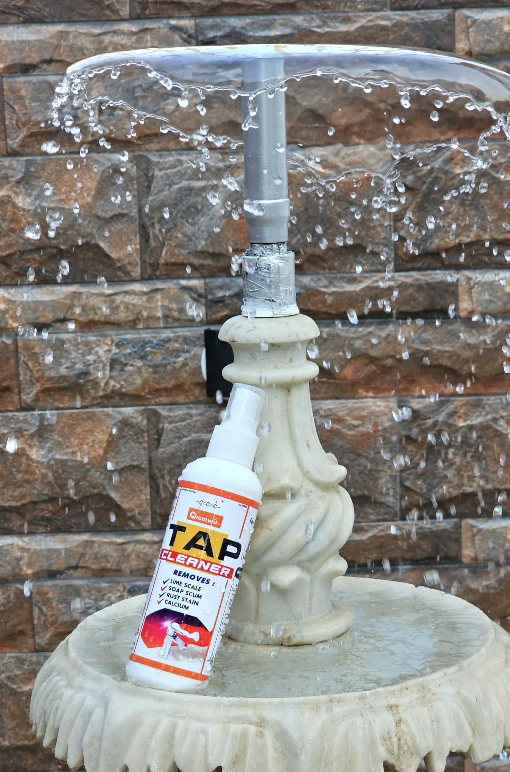 Chemwit - 200mL Hard Water Stain Remover & Limescale Cleaner for Bathroom Faucets, Shower Glass, Tiles - Safe Rust & Mineral Deposit Remover with Corrosion Protection - Perfect for Kitchen Sinks, Shower Doors & Bathroom Fixtures