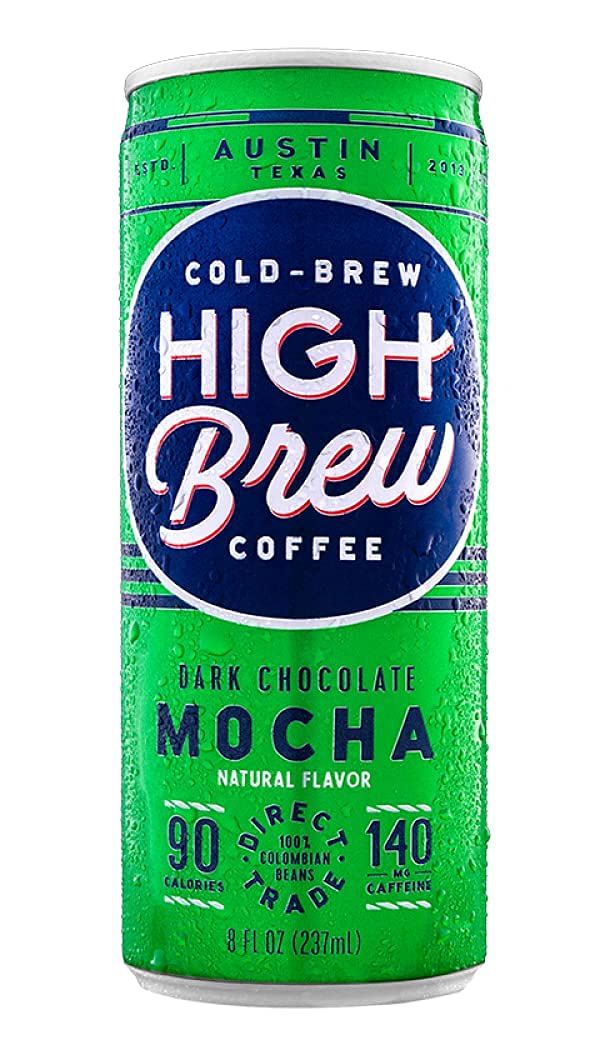 High Brew Coffee - Dark Chocolate Mocha Cold Brew Coffee - 8oz (Pack of 24) - Perfect for Office, Camping & On-the-Go Energy Boost