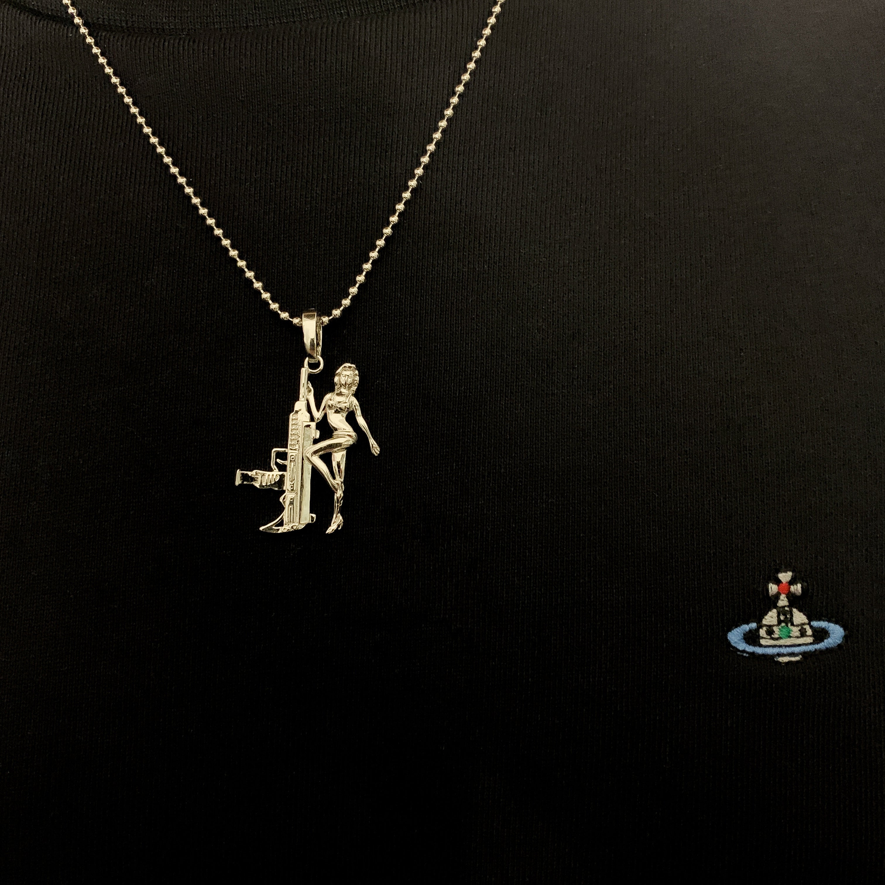 Pin Up Pendant Necklace - .925 Sterling Silver Jewelry for Women | Elegant Vintage Charm for Parties, Date Nights & Special Occasions