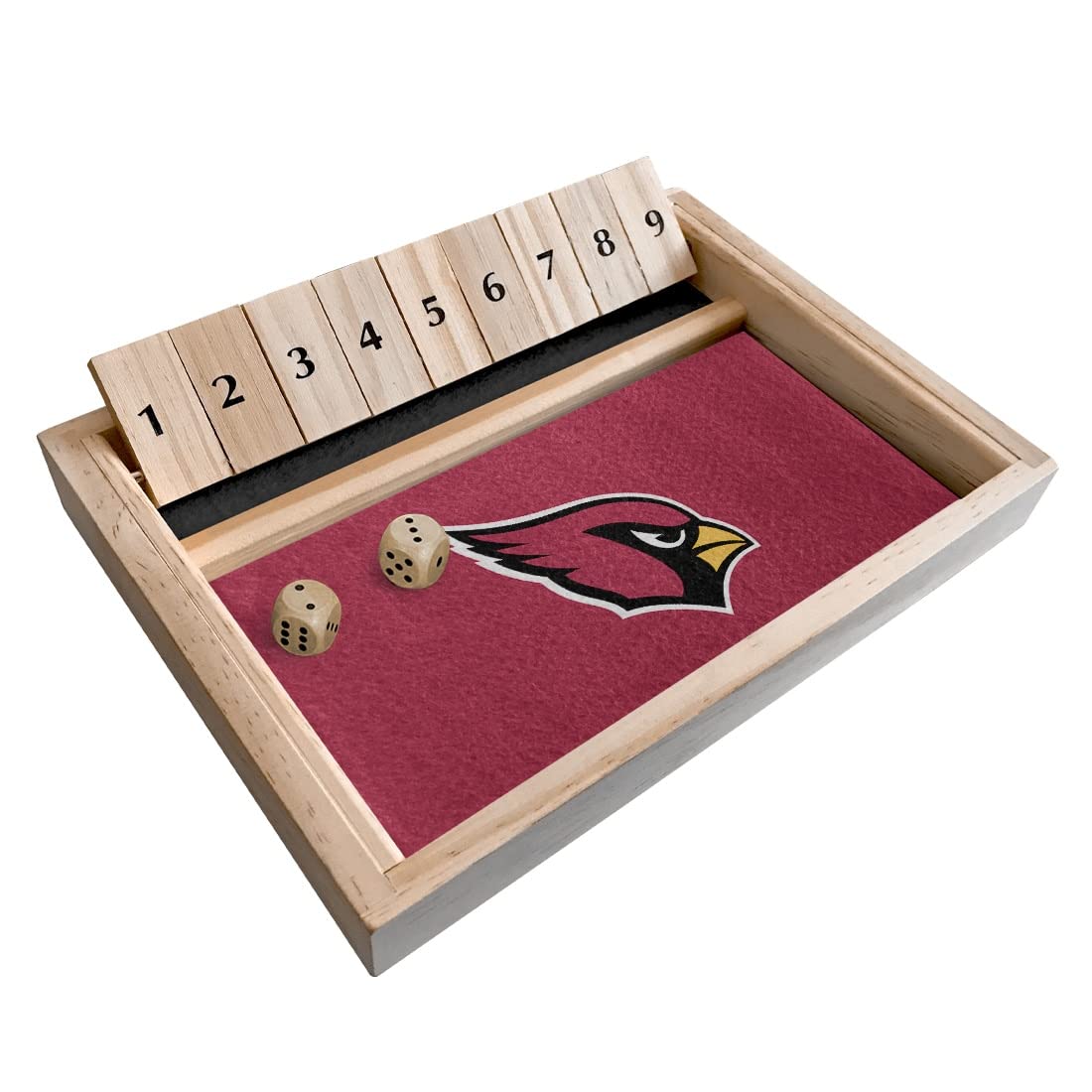 Victory Tailgate NFL Shut The Box Dice Game - Classic Wooden Pub Board Game for Football Parties, Tailgating & Family Game Nights