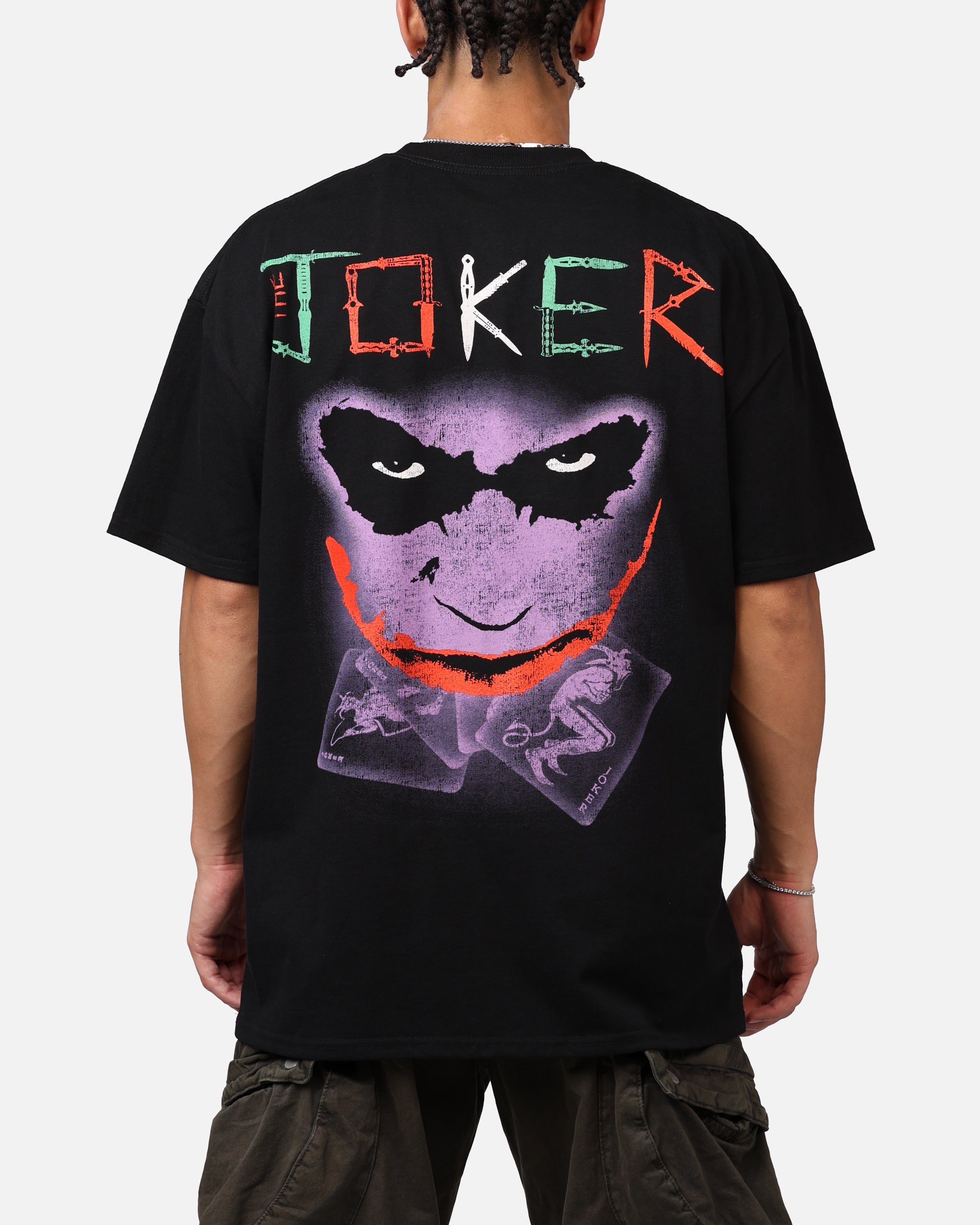 DC Comics Batman The Joker Scars Graphic Heavyweight Cotton T-Shirt - Black Superhero Tee for Men - Perfect for Cosplay, Comic Con & Casual Wear