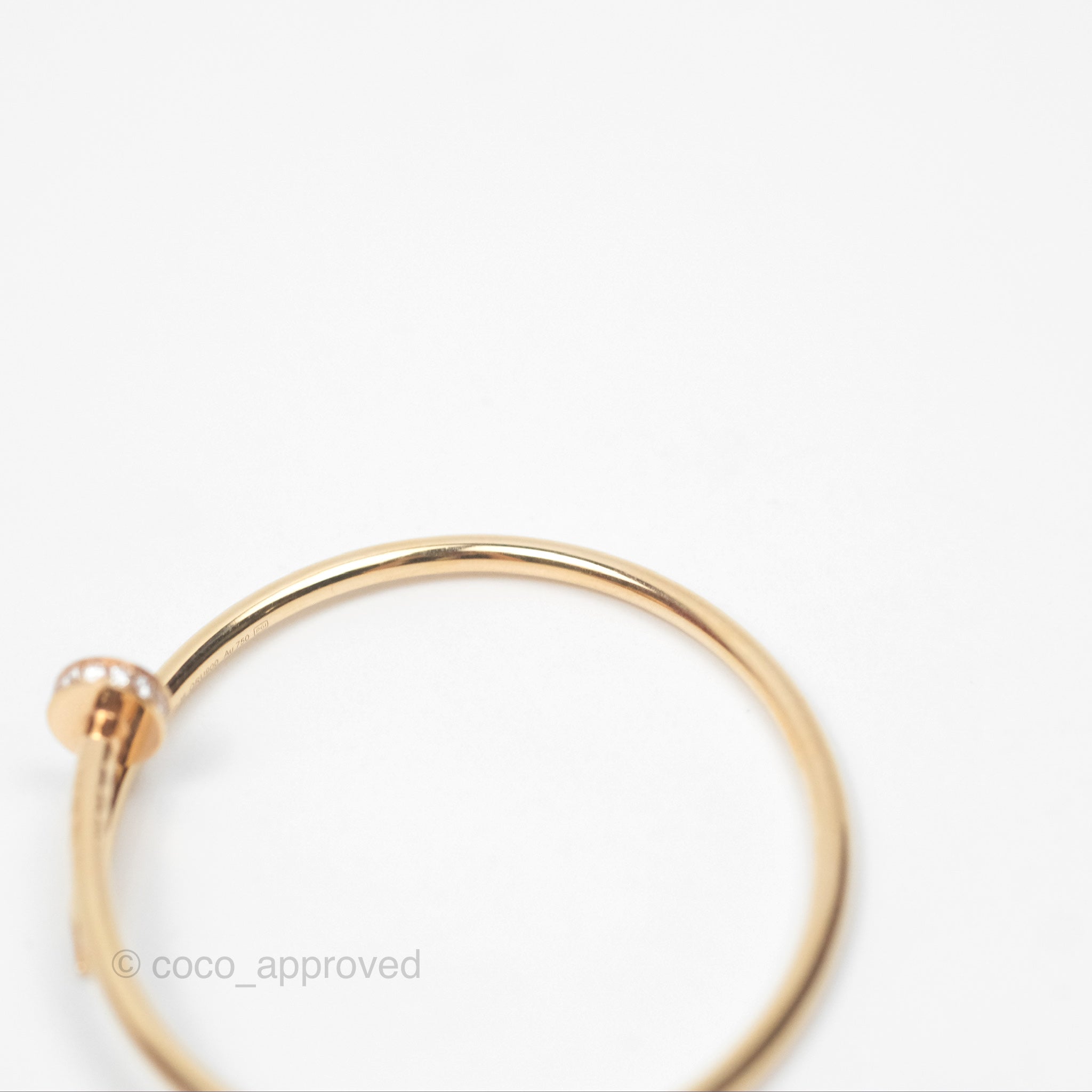Cartier Small Juste Un Clou Bracelet 18K Pink Gold Diamond - Luxury Nail Bracelet for Women, Elegant Jewelry Gift for Anniversary & Special Occasions
