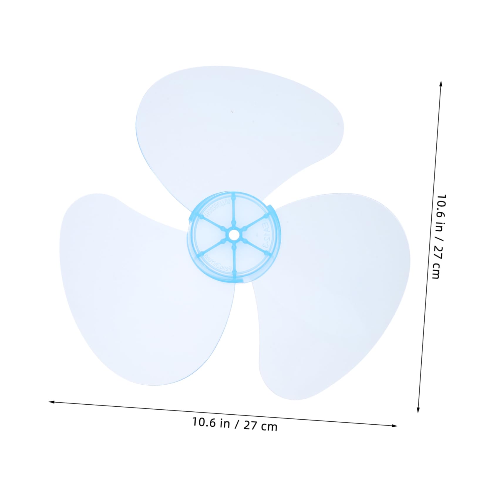 SOLUSTRE 12 Plastic Fan Blades Replacement - 3 Leaf Electric Fan Parts for Table Fan, Household Fan, Air Conditioner & Ceiling Fan - Durable PP Material for Home, Office & Outdoor Cooling