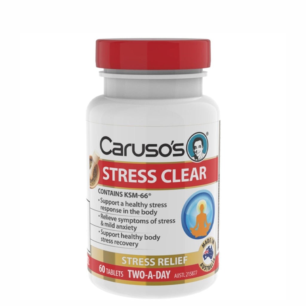 Caruso's Stress Clear - Natural Stress Relief Supplement for Anxiety & Relaxation - Perfect for Daily Stress Management & Mental Wellness