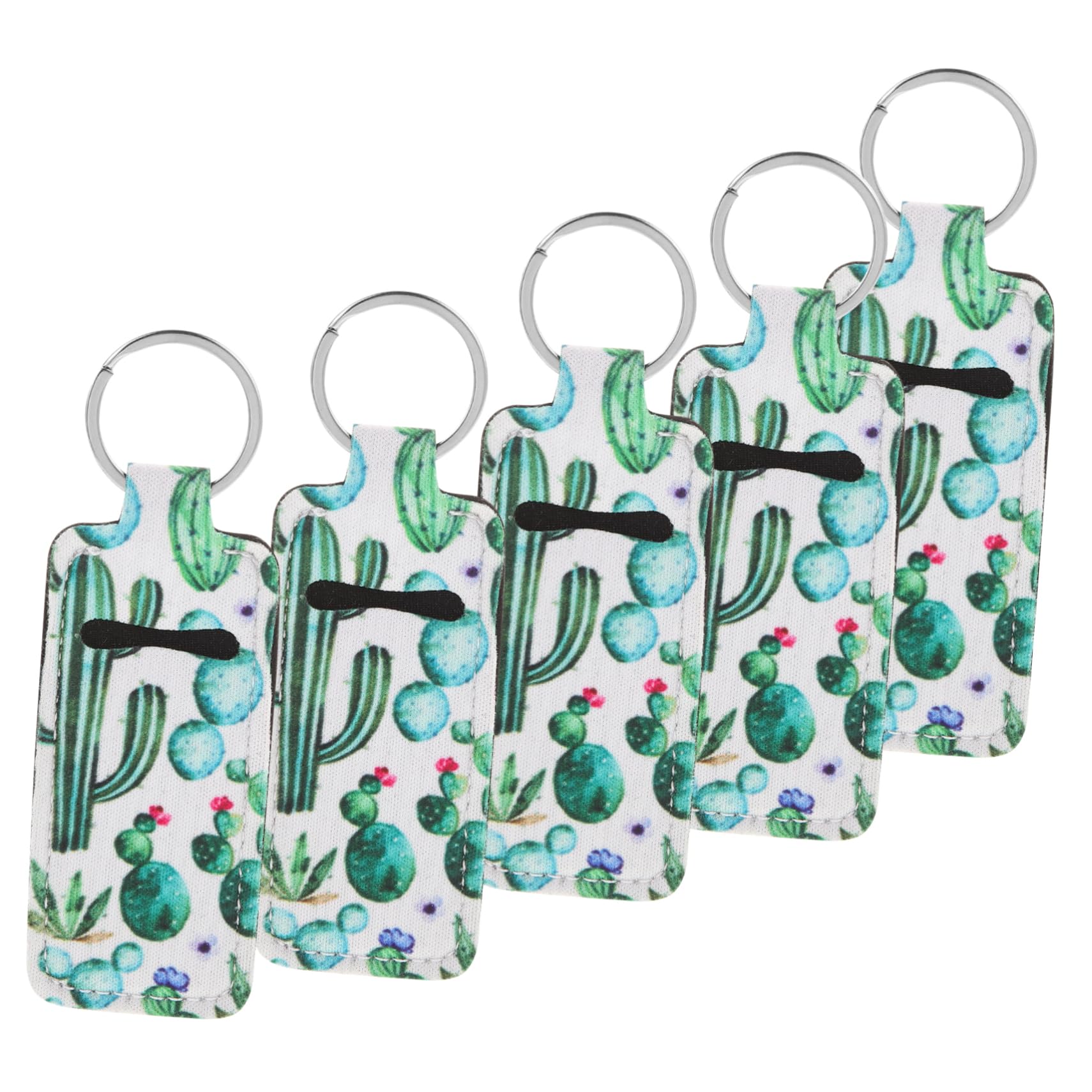 Yardwe 20 Pcs Square Keychain Lip Balm Holder - Travel Makeup Organizer & Toiletry Bag for Lipstick, Lip Gloss - Neoprene Key Holder Sleeve - Perfect for Travel, Gym, and Daily Cosmetics Storage