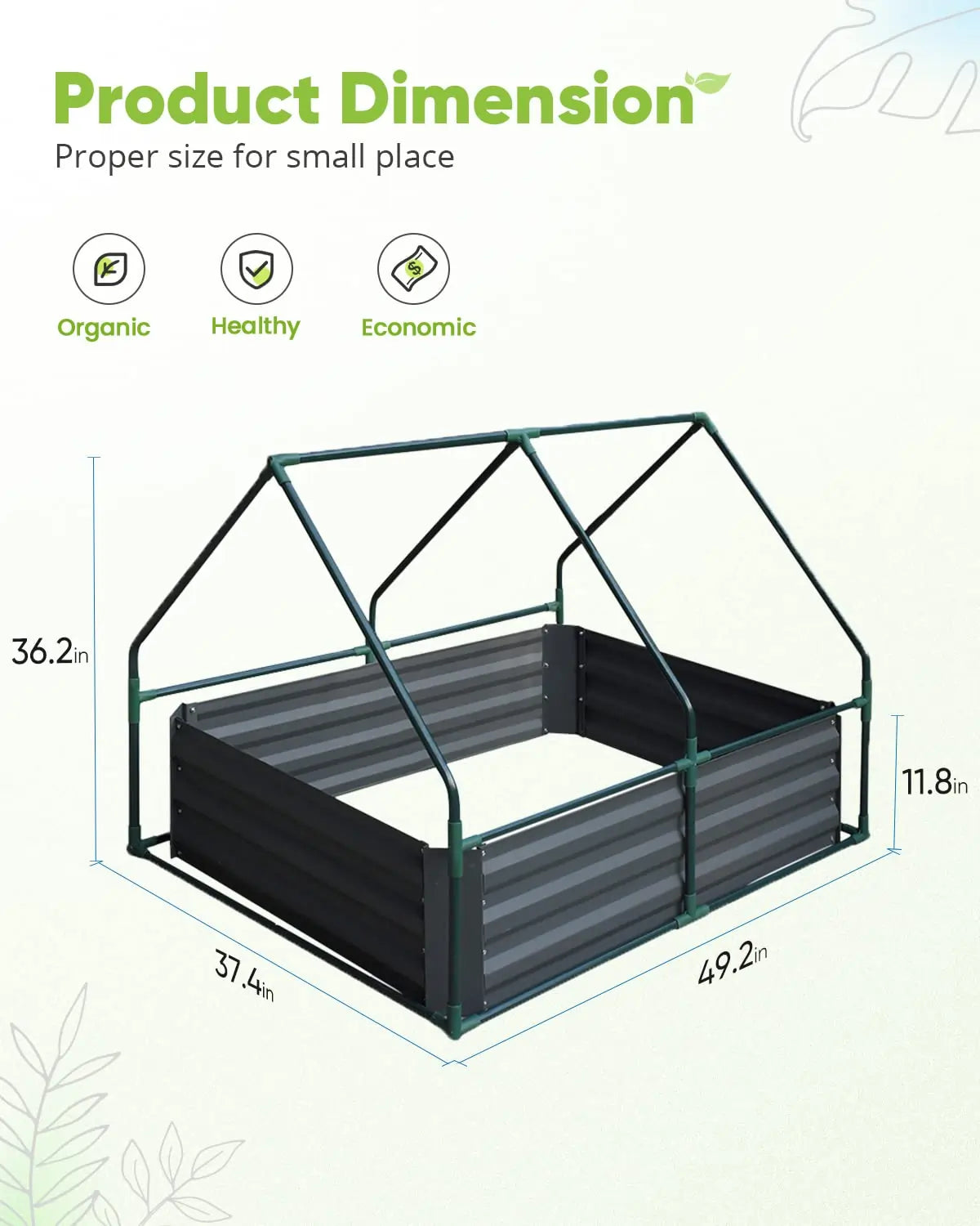 4' x 3' x 1' Galvanized Raised Garden Bed with Cover - Durable Outdoor Planter Box for Vegetables, Flowers & Herbs - Perfect for Backyard, Patio & Urban Gardening