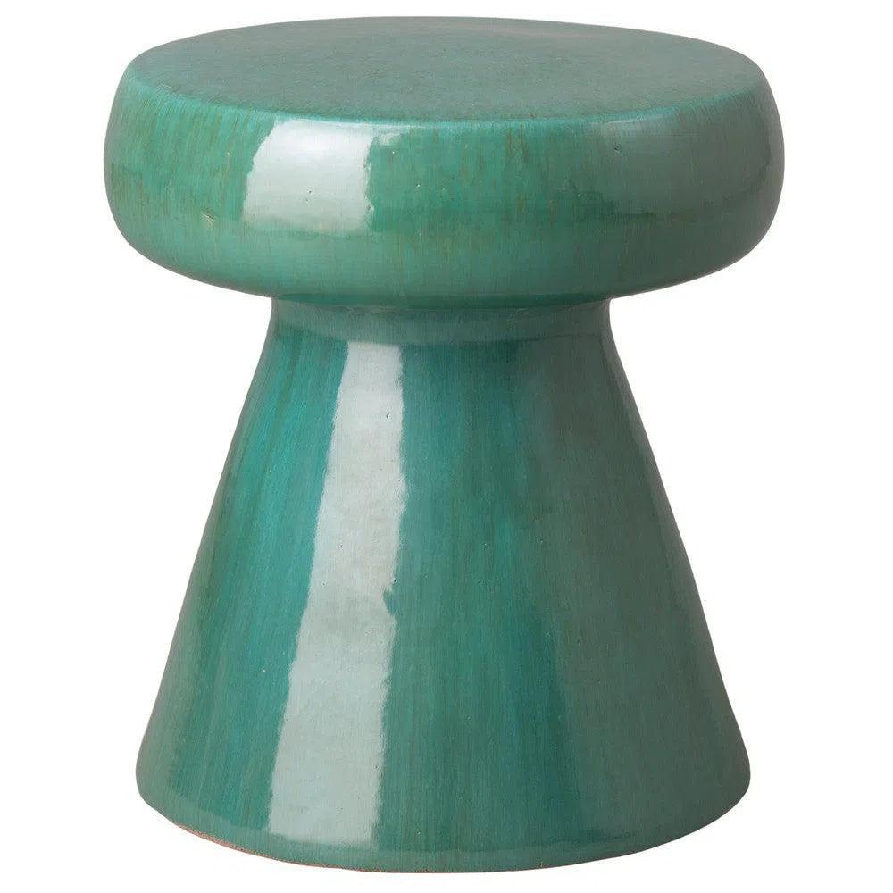 18 Inch Mushroom Shaped Ceramic Garden Stool for Outdoor Patio, Lawn, and Garden Decor - Perfect for Seating, Plant Stand, or Decorative Accent