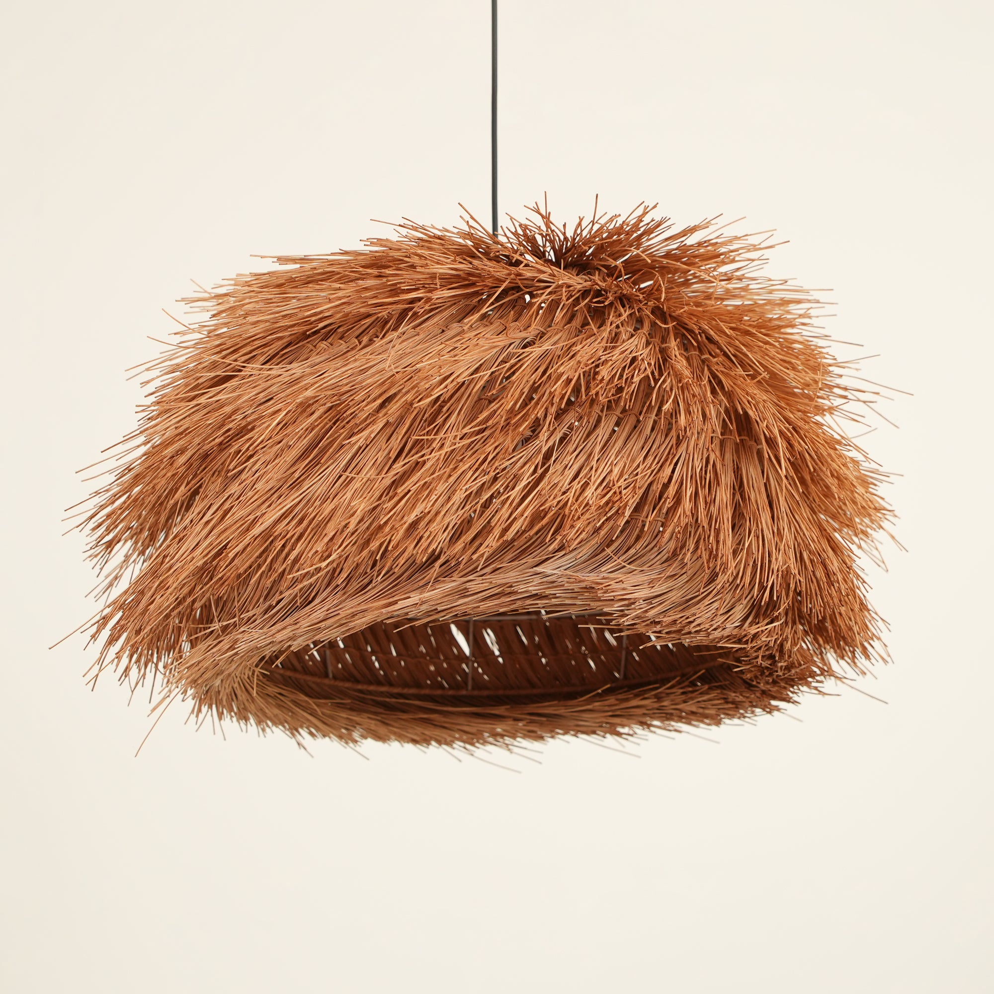 Modern Rattan Pendant Light - Handwoven Natural Wicker Hanging Lamp for Boho, Farmhouse & Coastal Home Decor - Perfect for Dining Room, Bedroom or Patio Lighting