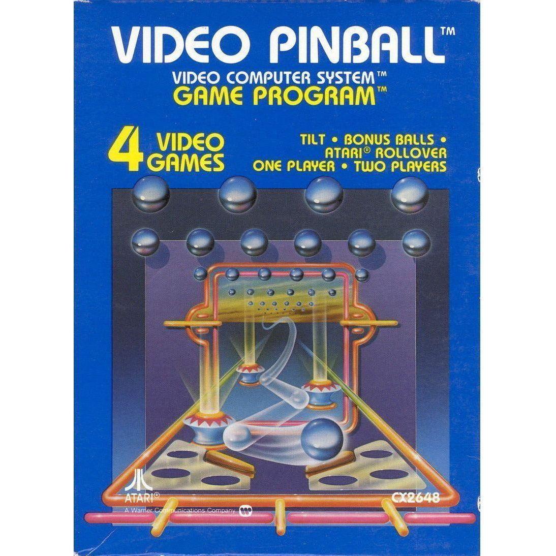 Atari 2600 Video Pinball Game Cartridge - Classic Retro Gaming Console Accessory for Collectors & Enthusiasts - Perfect for Nostalgic Gaming Nights & Vintage Arcade Setup