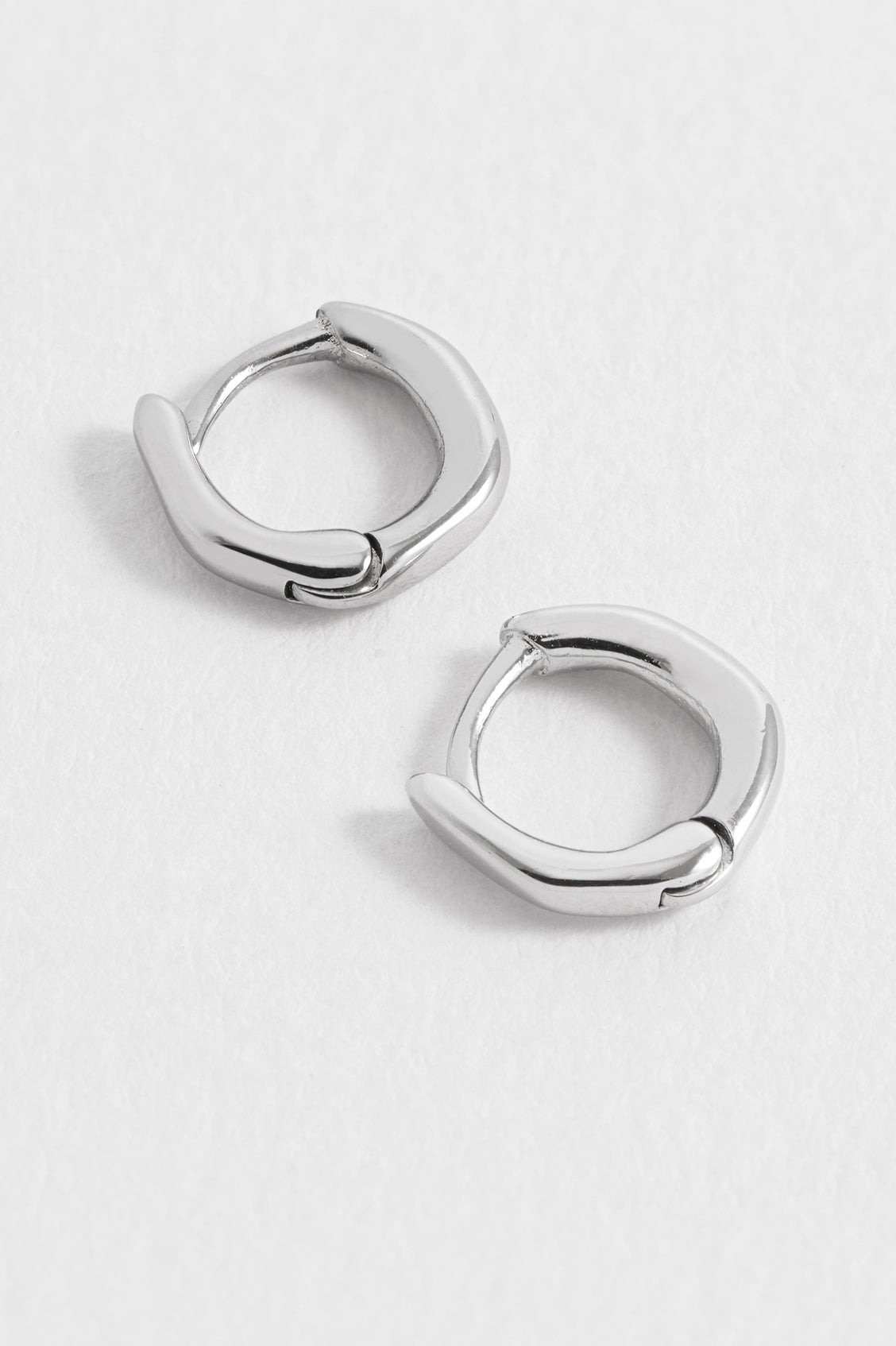 Stylish Men's Molten Huggie Hoop Earrings - 14K Gold Plated Minimalist Hoops for Everyday Wear | Perfect Gift for Him, Trendy Jewelry for Men | Gym, Office, Date Night & Casual Outings