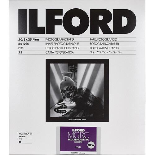 Ilford MULTIGRADE RC Deluxe Pearl Photo Paper - 8x10 Inches, 25 Sheets for Darkroom Printing | Perfect for Black & White Photography, Fine Art Prints, and Professional Portraits