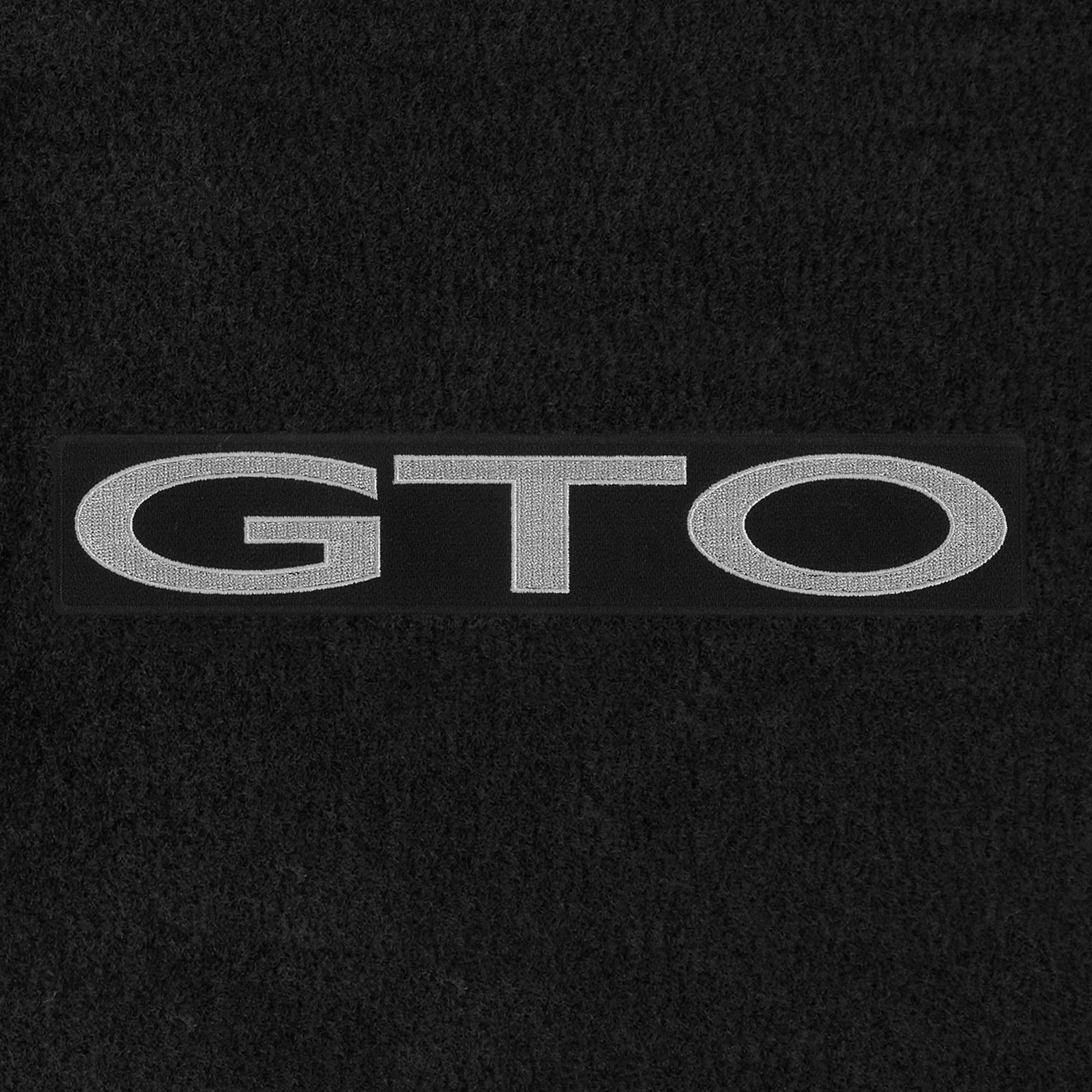 Premium Custom-Fit Carpeted Floor Mats & Trunk Liner for 2004-2006 Pontiac GTO - Luxurious Black Car Mats with Silver GTO Logo - Perfect for Daily Driving & Car Shows