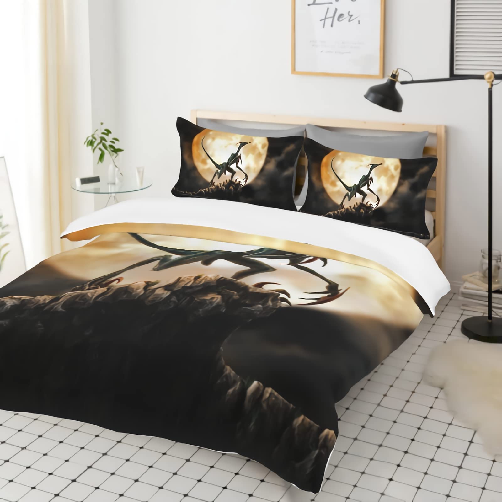GREDBH Twin Dinosaur Duvet Cover Set - 3 Piece Dinosaur Bedding with 2 Pillowcases - 100% Soft Microfiber Dino Print Comforter Cover (Comforter Not Included) - Perfect for Kids' Room, Dinosaur Theme Bedroom & Jurassic Decor