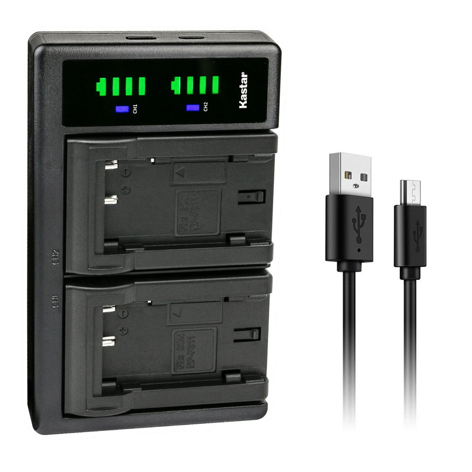 Kastar LTD2 USB Battery Charger Replacement for Sony CCD-CR1, CCD-CR5, DCR-PC1, DCR-PC2, DCR-PC3, DCR-PC4, DCR-PC5, DCR-TRV1VE, DSC-F505, DSC-F505V Digital Cameras - Compatible Charger for Travel, Photography & Professional Use