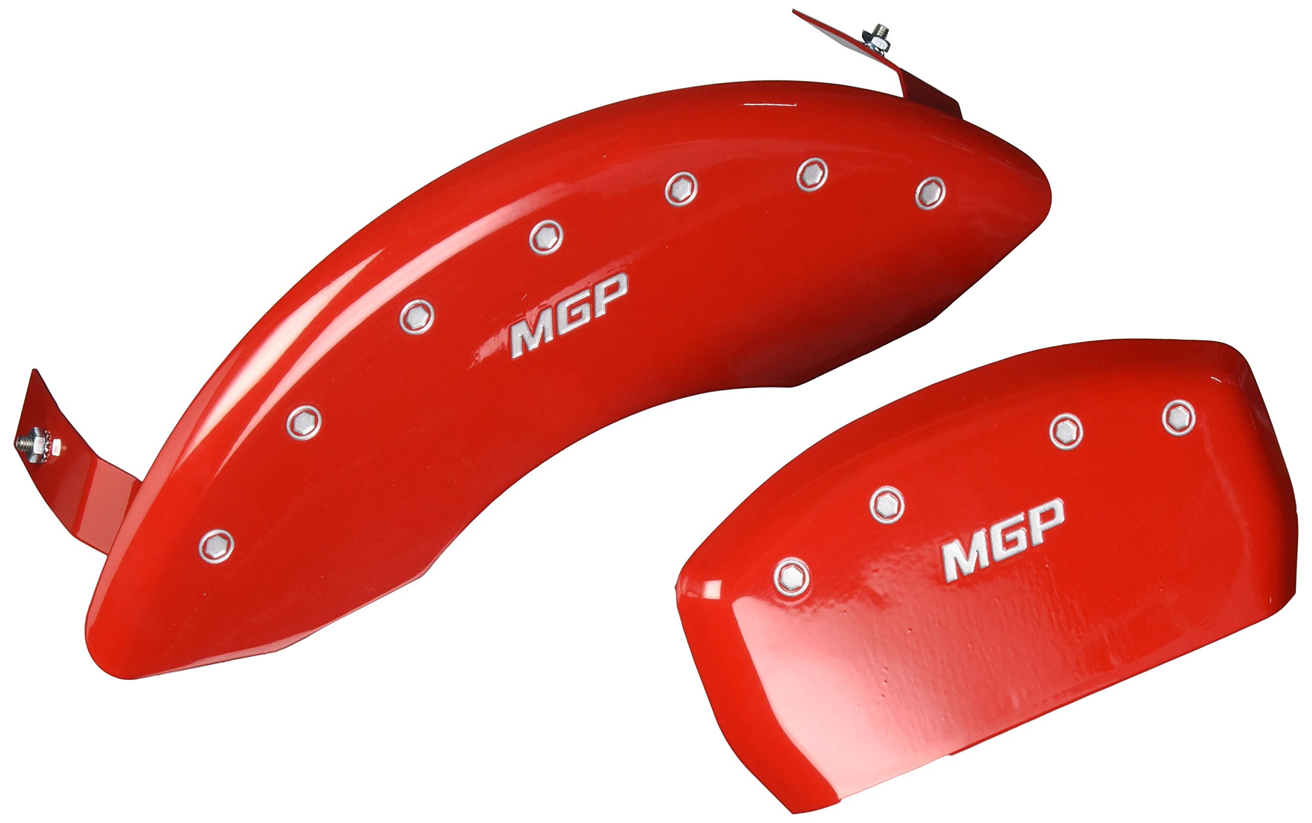 MGP Caliper Covers for BMW - 4 Pack Red Brake Caliper Covers (22224Smgprd) - Upgrade Your Car's Aesthetics & Protection - Perfect for Car Enthusiasts & Auto Shows