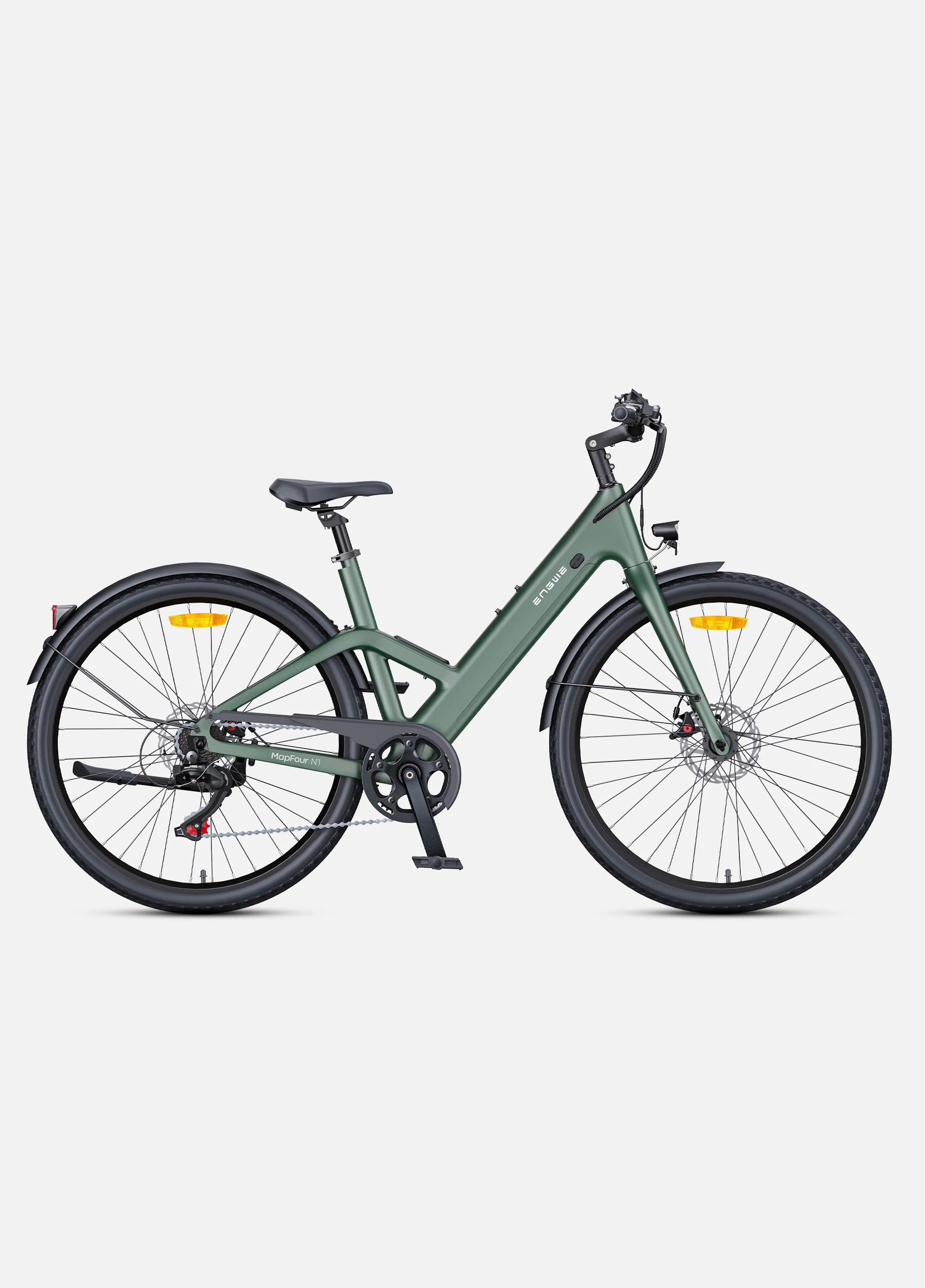 MAPFOUR N1 AIR 250W Ultra Lightweight Electric Bike - 100KM Long Range Carbon Fiber Frame - Perfect for Urban Commuting & City Riding