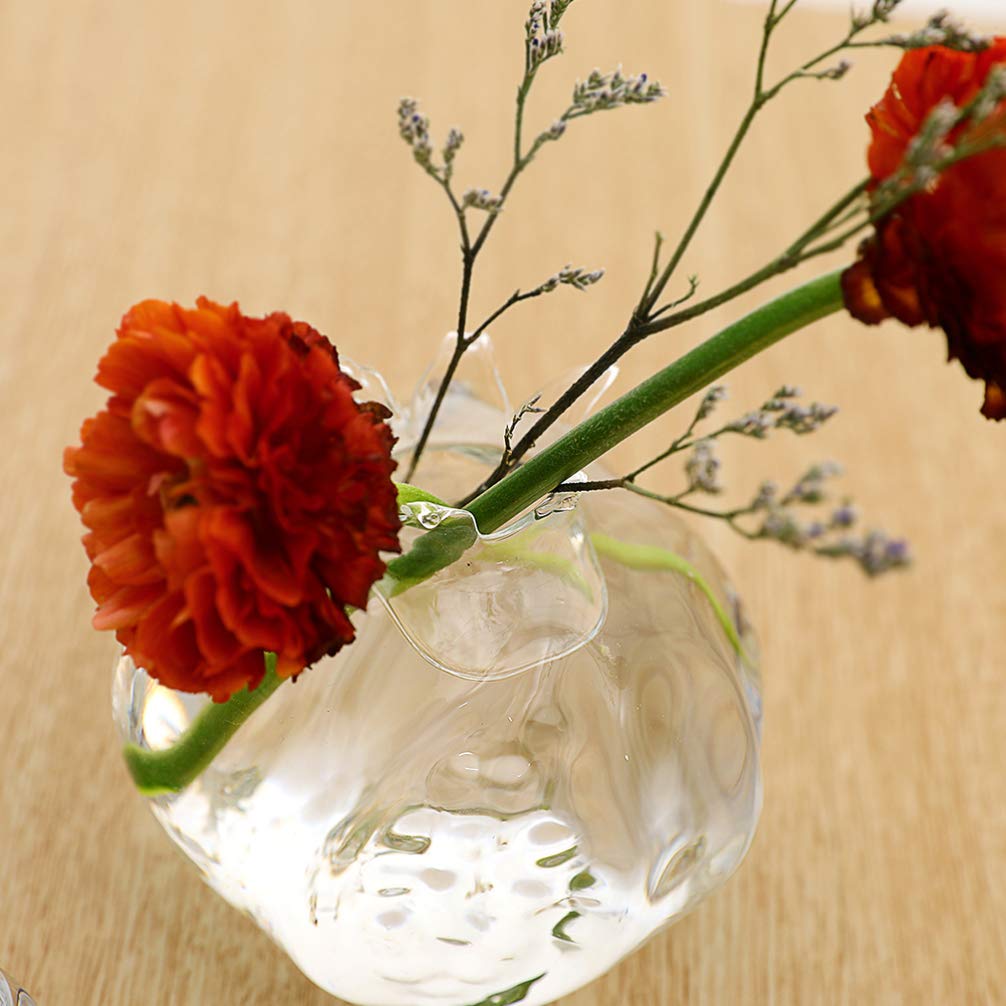 Mini Glass Flower Vase for Wedding Table Decor & Home Centerpiece