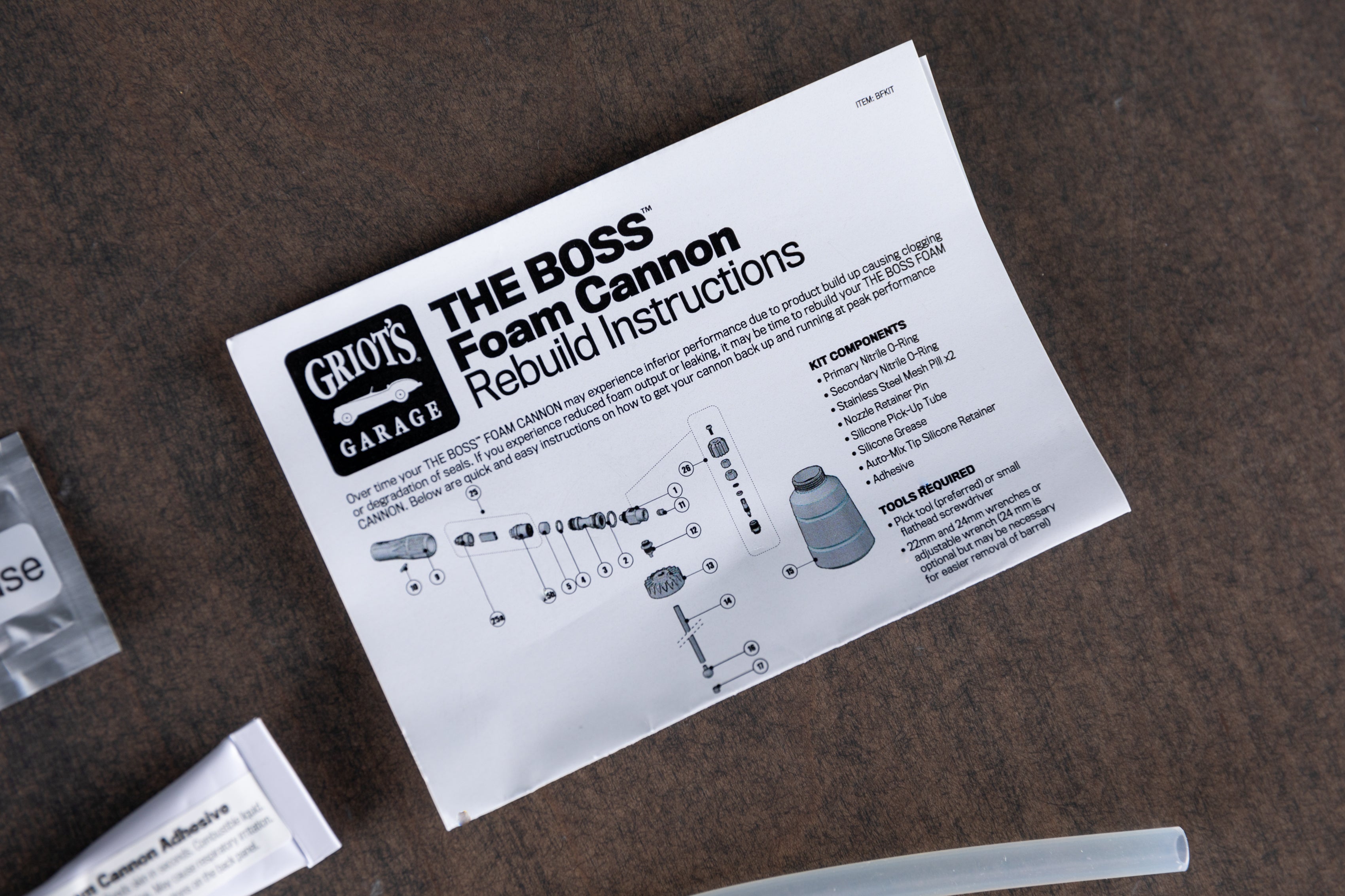 Griot's Garage The Boss Foam Cannon Rebuild Kit - Premium Car Wash Accessories for Pressure Washers | Perfect for Detailing, Auto Cleaning & Home Washing