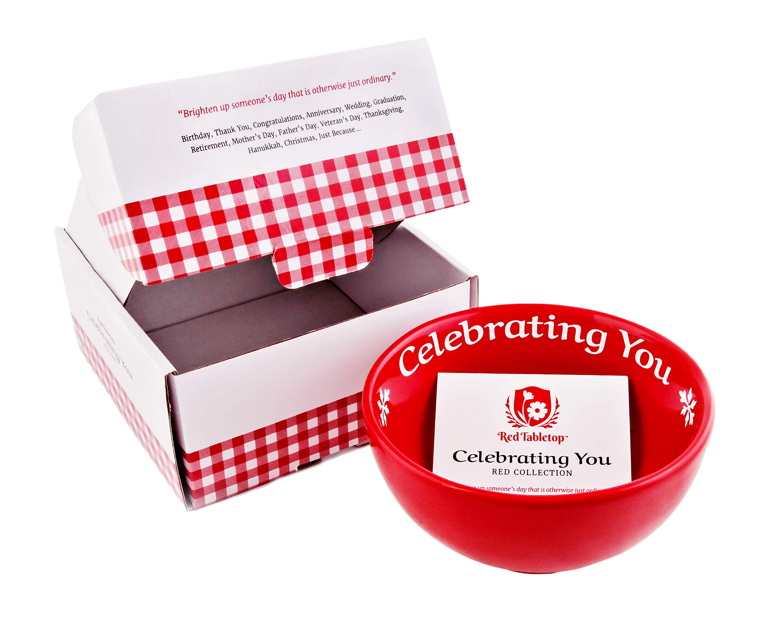 Red Plate, Mug & Bowl Set - Celebrating You Collection | Eco-Friendly Dinnerware for Holidays, Parties & Everyday Use