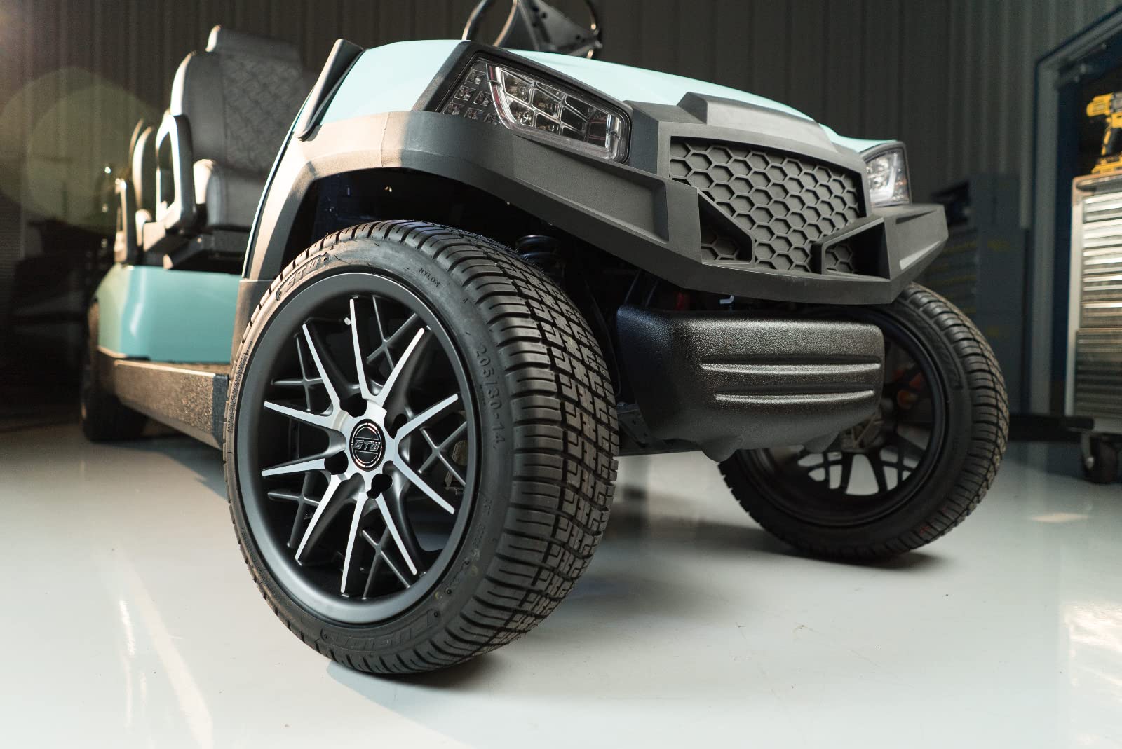 GTW Fusion 19 Inch Golf Cart Street Tires - 205/30-14 Size with Universal Fit for 14 Inch Wheels (Lift Kit Required) - Perfect for Neighborhood Cruising, Campgrounds & Golf Course Use