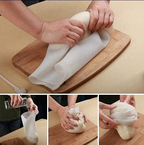 Hinfy Food-Grade Silicone Kneading Bag - Reusable Dough Mixer for Bread, Pastry & Pizza - Flour Mixing & Storage Bag (1 Pack) - Perfect for Home Baking, Meal Prep & Food Preservation