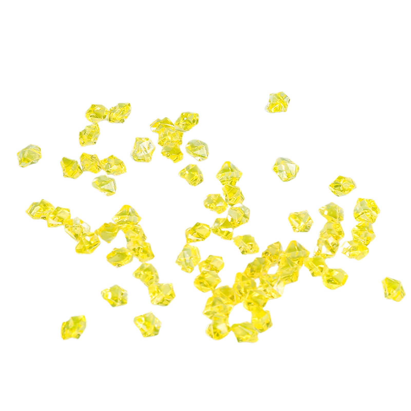 Ayyufe Fake Plastic Ice Cubes - 1 Bag Artificial Ice Rocks for Cocktail, Whiskey & Wine - Realistic Looking, Food Grade, No Odor Bar Accessories (Light Yellow) - Perfect for Home Bars, Parties & Cocktail Decorations