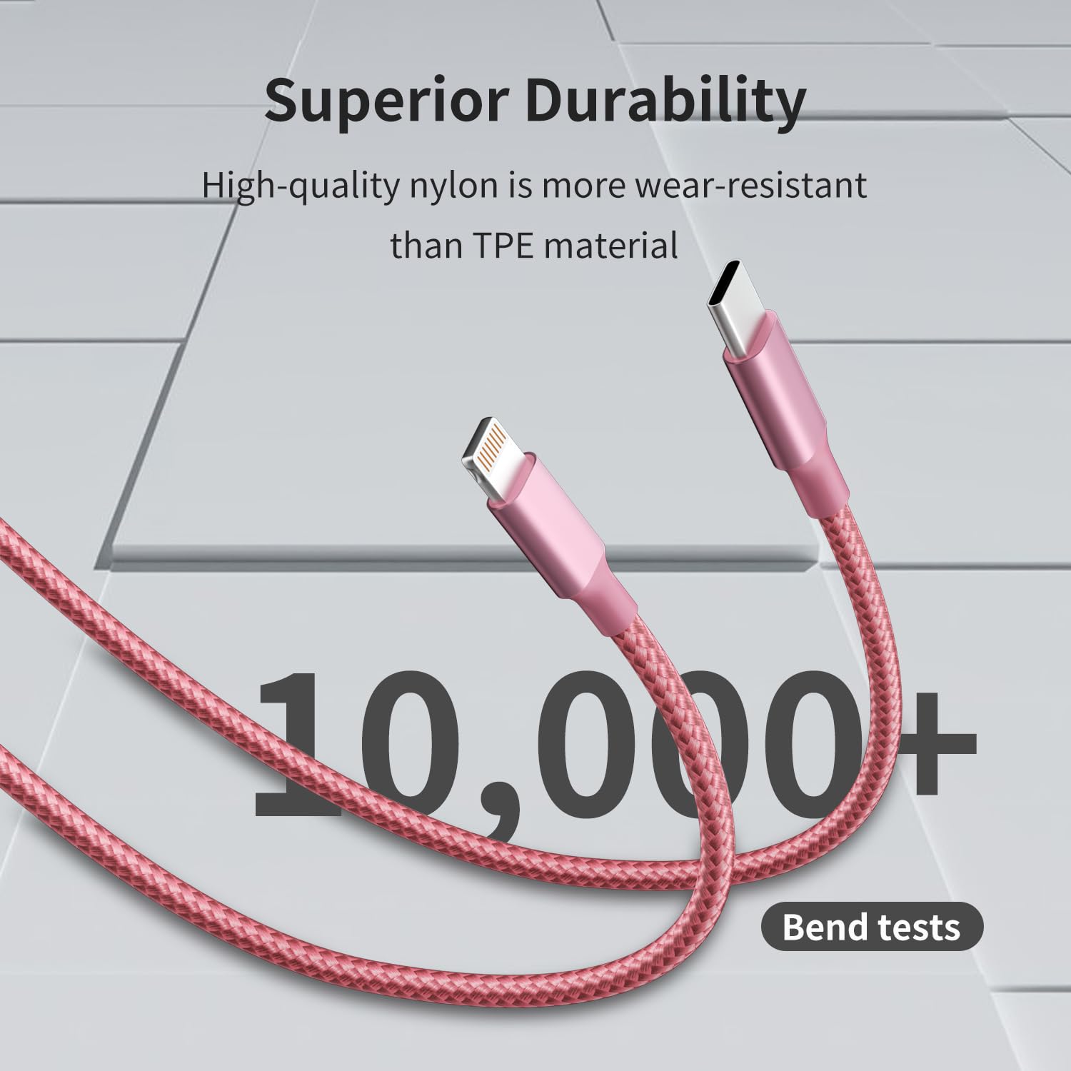 MFi Certified USB C to Lightning Cable (3FT/6FT/10FT 3-Pack) - Fast Charging iPhone Charger Cord Compatible with iPhone 14/13/12/11/Pro Max/X/XS/XR/8/7/6s Plus/SE - Perfect for Home, Office & Travel Charging