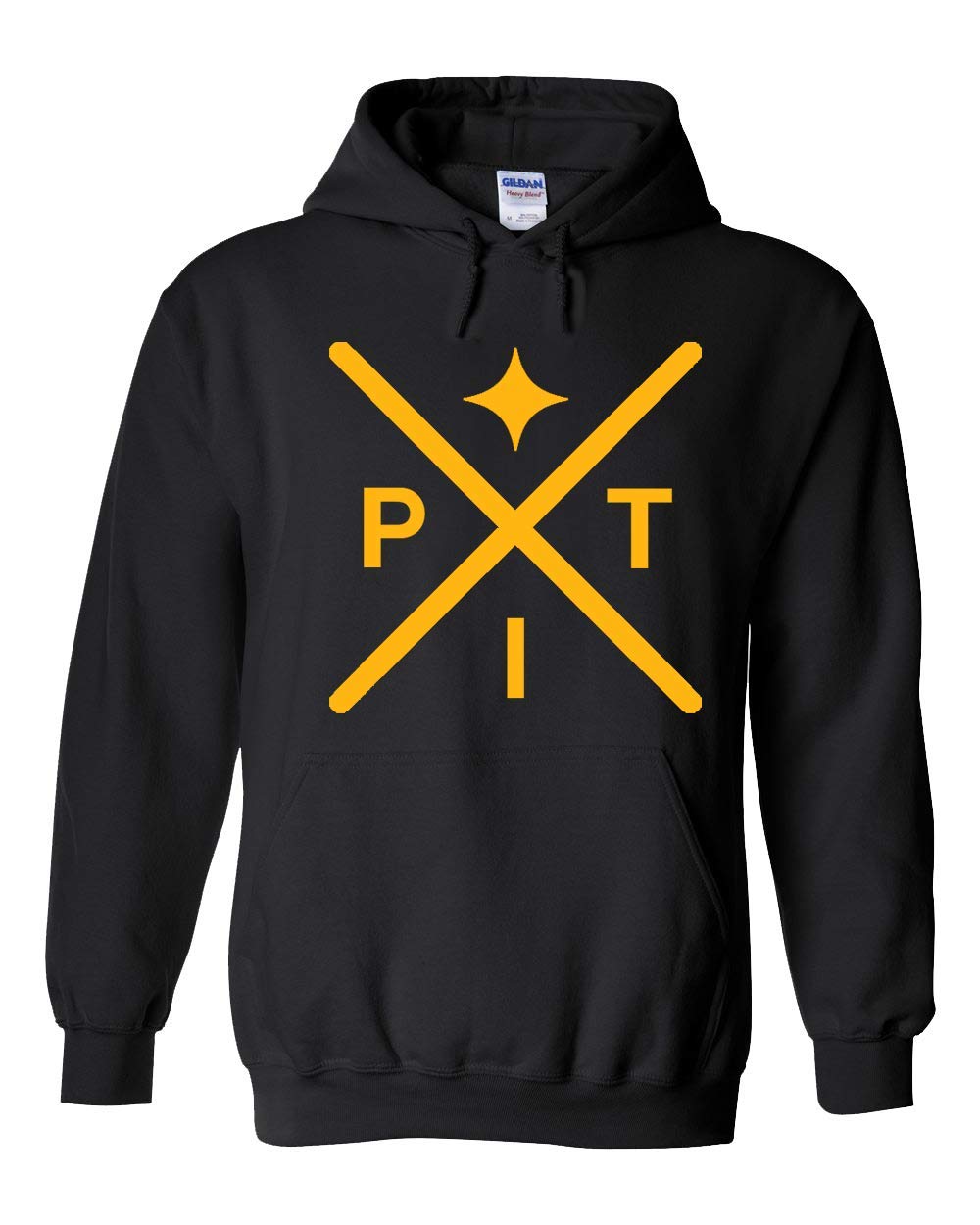 Pittsburgh PIT Compass Hoodie - Premium American Made Pullover Sweatshirt for Men & Women | Perfect for Casual Wear, Sports Fans & Outdoor Activities