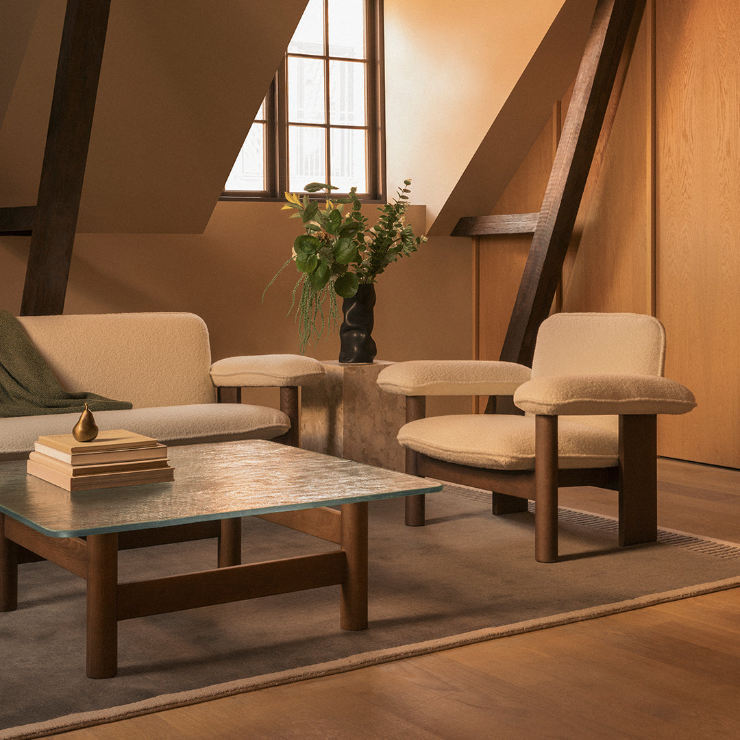 Modern Brasilia Lounge Table - Mid-Century Style Coffee Table for Living Room, Office & Patio - Durable & Stylish Home Decor Furniture