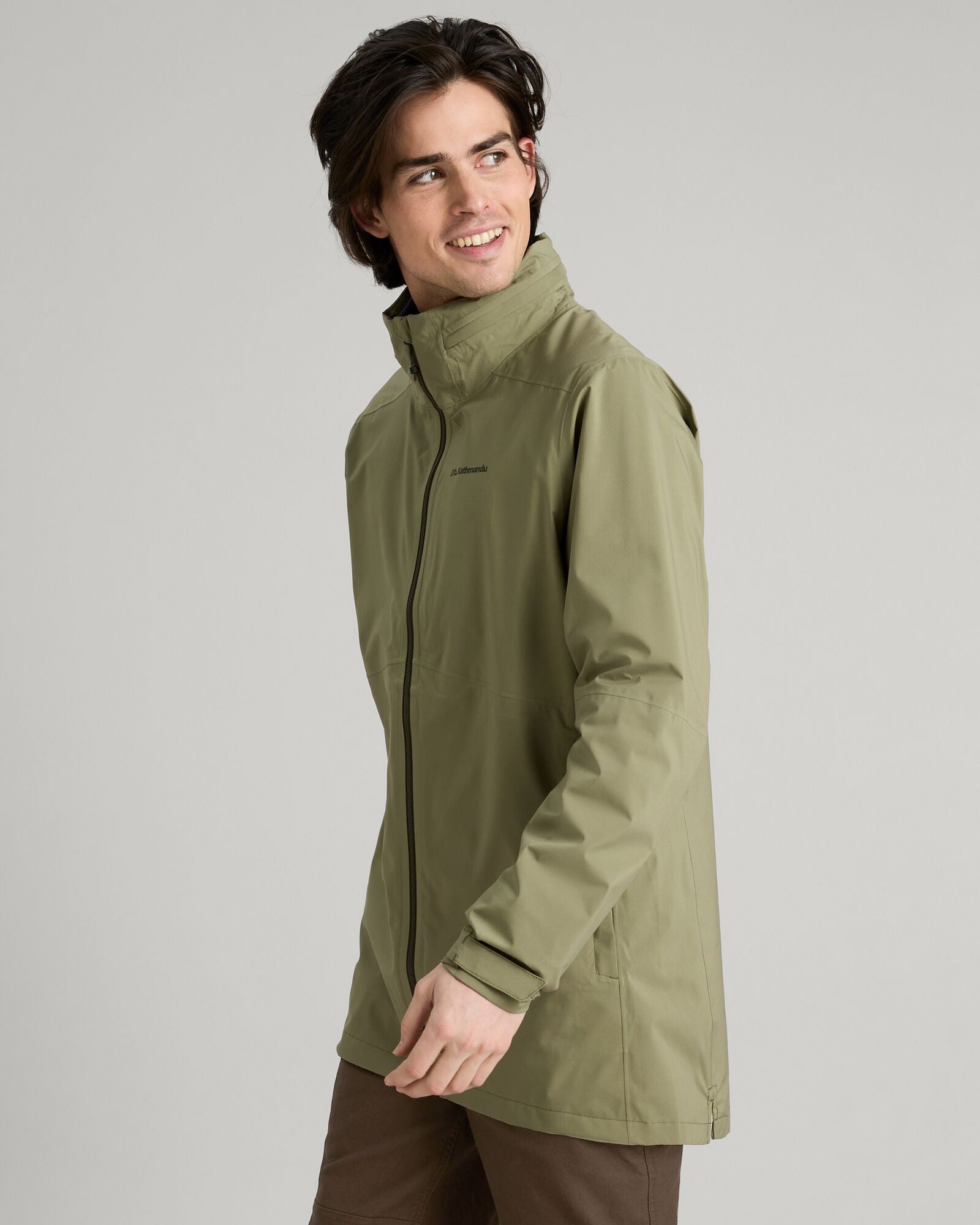 Men's Trailhead Stretch 2.5 Layer Waterproof Rain Parka Jacket - Lightweight Hiking & Outdoor Raincoat for Camping, Backpacking, and Daily Commute - Beech Color