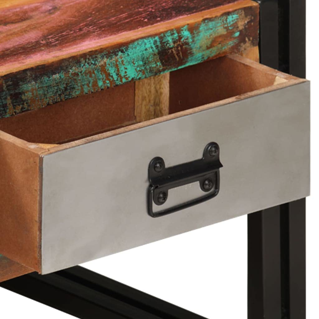 Rustic Reclaimed Wood Coffee Table with 3 Drawers - 39.4