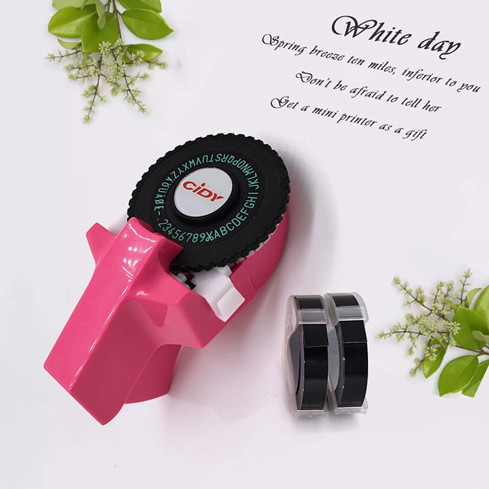 Mini Portable Manual Embossing Label Maker - DIY 3D Label Writer Printer with 9mm PVC Tapes | Handheld Lettering Machine for Crafts, Scrapbooking & Organization | Perfect for Home, Office & Classroom Use