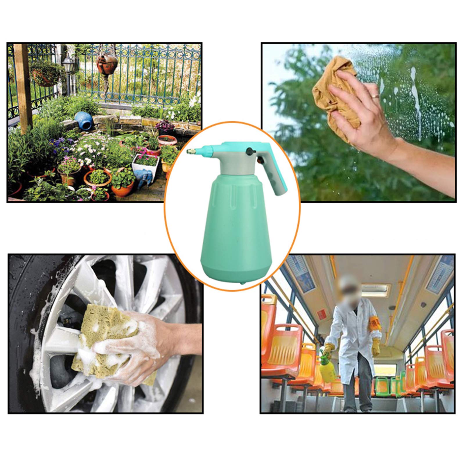 3L Automatic Electric Sprayer Bottle - Handheld Garden Sprayer for Lawn, Plants & Gardening | Rechargeable Water Sprayer for Outdoor Use, Yard Care & Plant Watering | Perfect for Home Garden, Greenhouse & Backyard Maintenance (Orange)