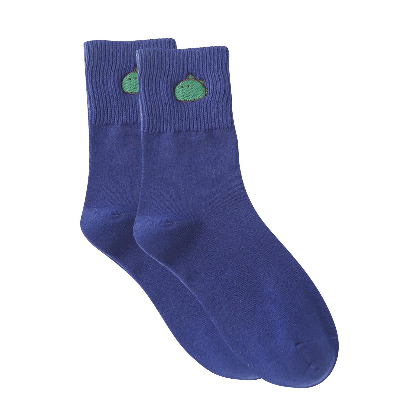 Bblulu Women's Dinosaur Knit Socks - Cute Mid-Length for Sports & Casual Wear