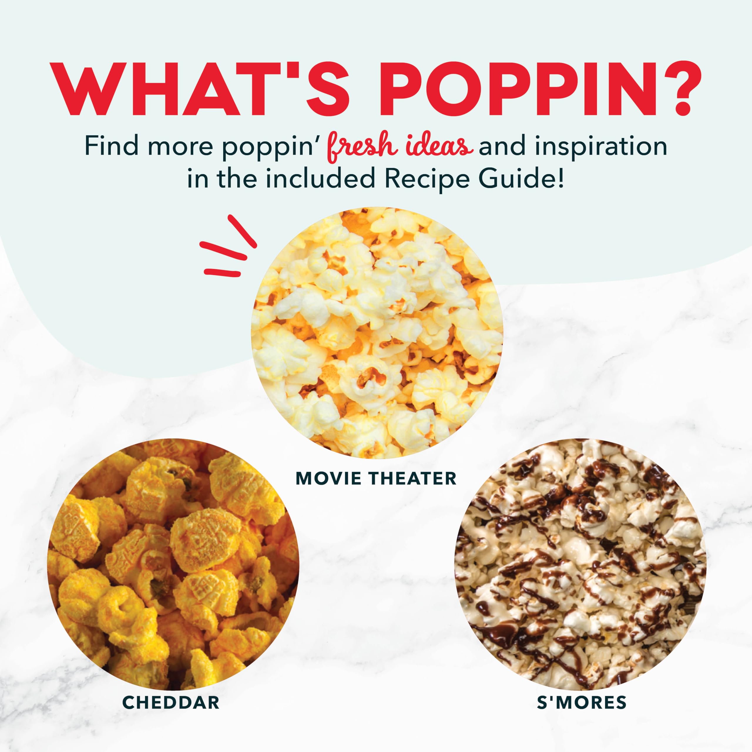 DASH Hot Air Popcorn Maker Machine - Healthy Snack Maker with Measuring Cup & Butter Melter - Makes 16 Cups - Perfect for Movie Nights, Parties & Family Snacking - Red