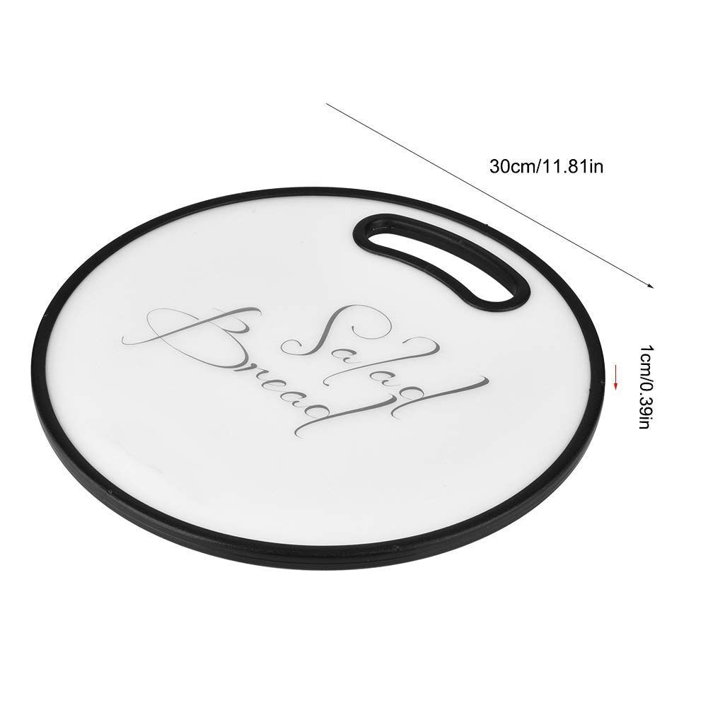 Elegant Round White Plastic Cutting Board with Hanging Hole - Durable Kitchen Chopping Mat for Home, Sushi Restaurants, and Meal Prep