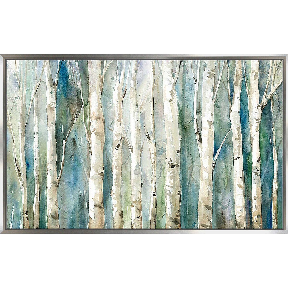 Birch River Walk Print on Floating Canvas - Stunning Nature Art for Living Room, Bedroom & Office Decor