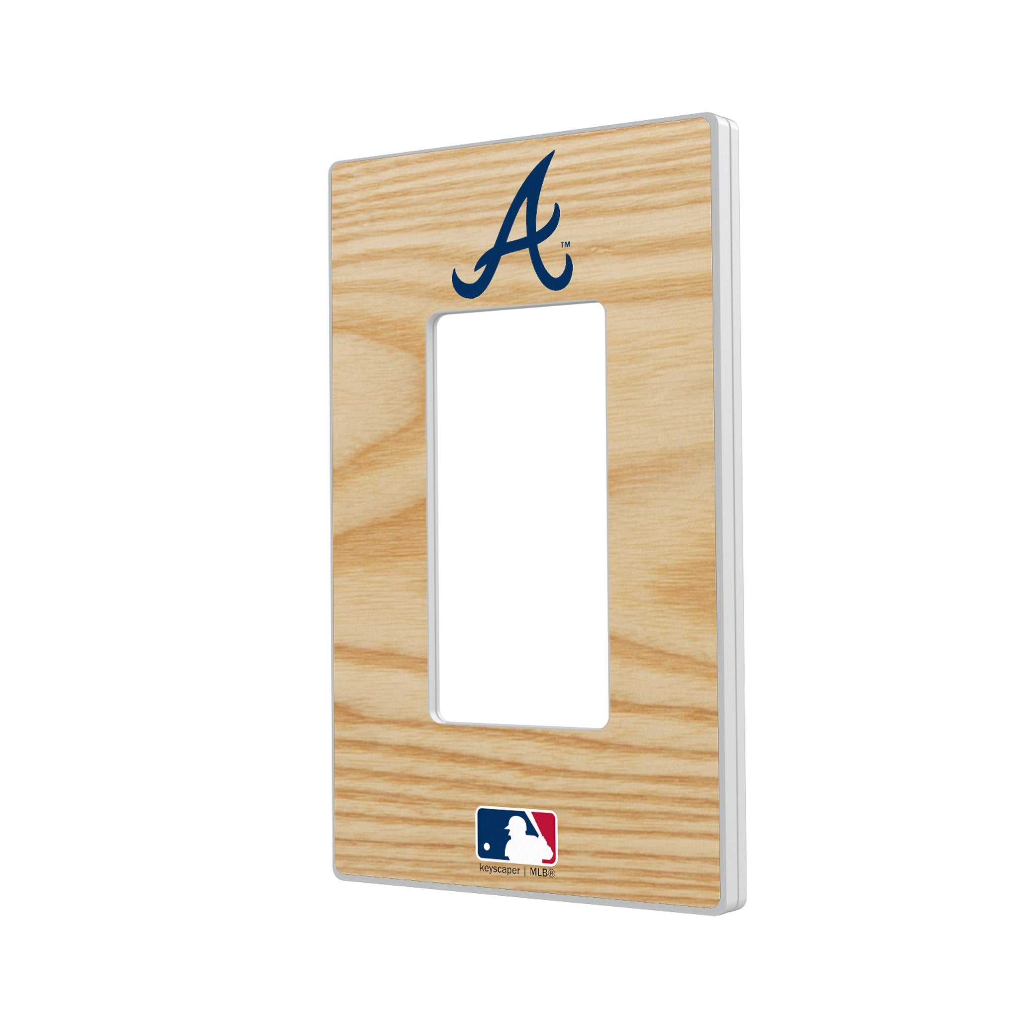 Atlanta Braves Baseball Bat Hidden Screw Light Switch Plate Cover - Decorative Wall Plate for Bedroom, Living Room, Man Cave, Sports Bar & Braves Fan Gifts