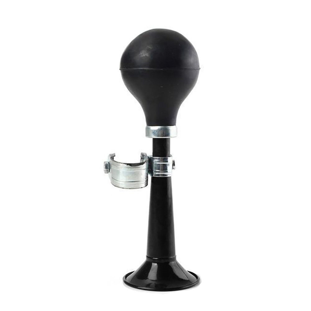 **Loud Bicycle Air Horn & Retro Bike Bell - Black Rubber Squeeze Alarm for Cycling Safety - Perfect for Urban Commuting & Mountain Biking**