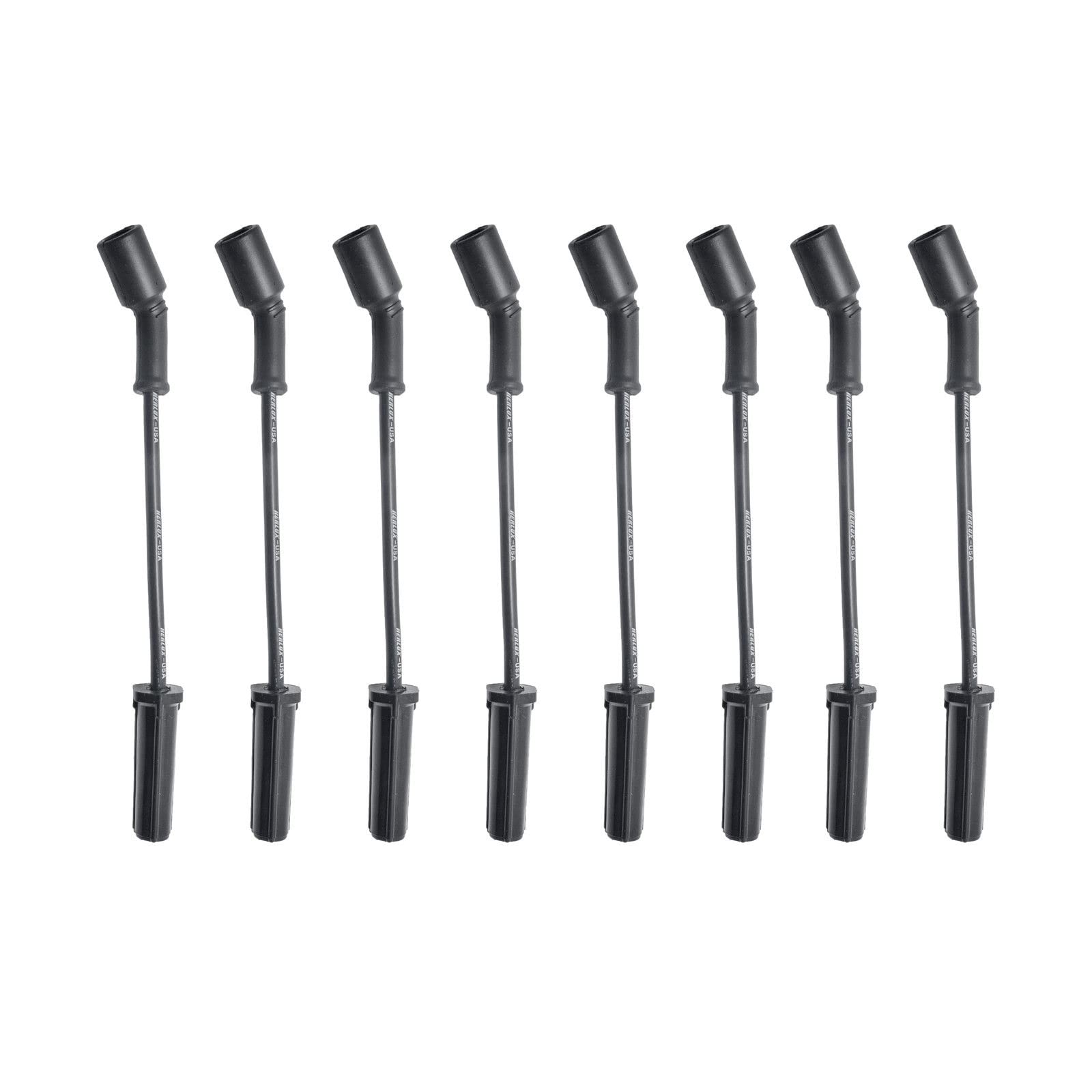 High-Performance AD Auto Parts Ignition Coil Pack - 8 OEM BS-C1251 Coils + 8 Herlux WGM48 Spark Plug Wires Compatible with LS2, LS4, LS7 Engines - Perfect for Engine Tuning, Performance Upgrades & Smooth Acceleration