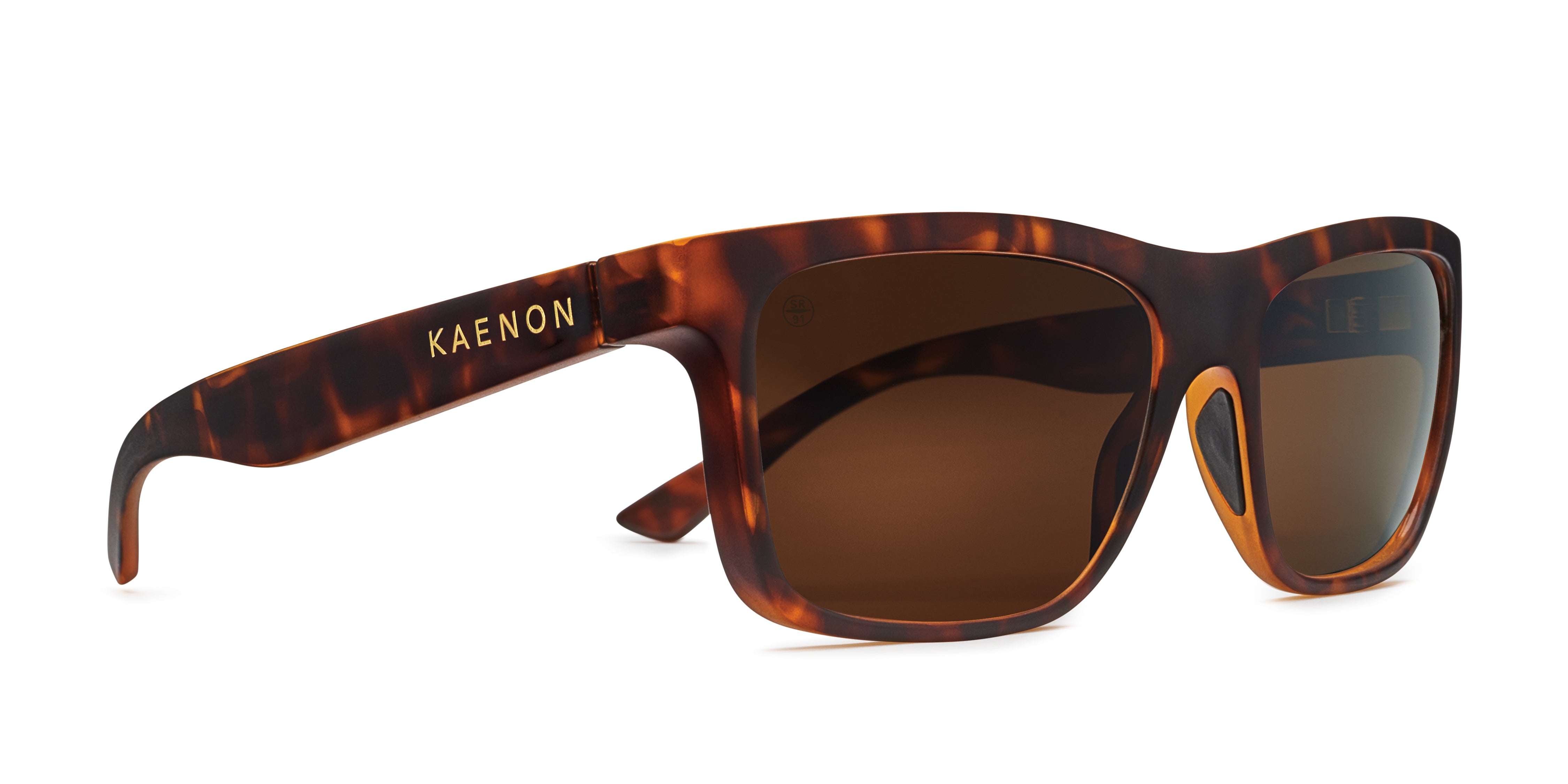 Clarke Polarized Sunglasses - Matte Tortoise Frame & ULTRA Brown Lenses - UV Protection for Driving, Fishing & Outdoor Activities