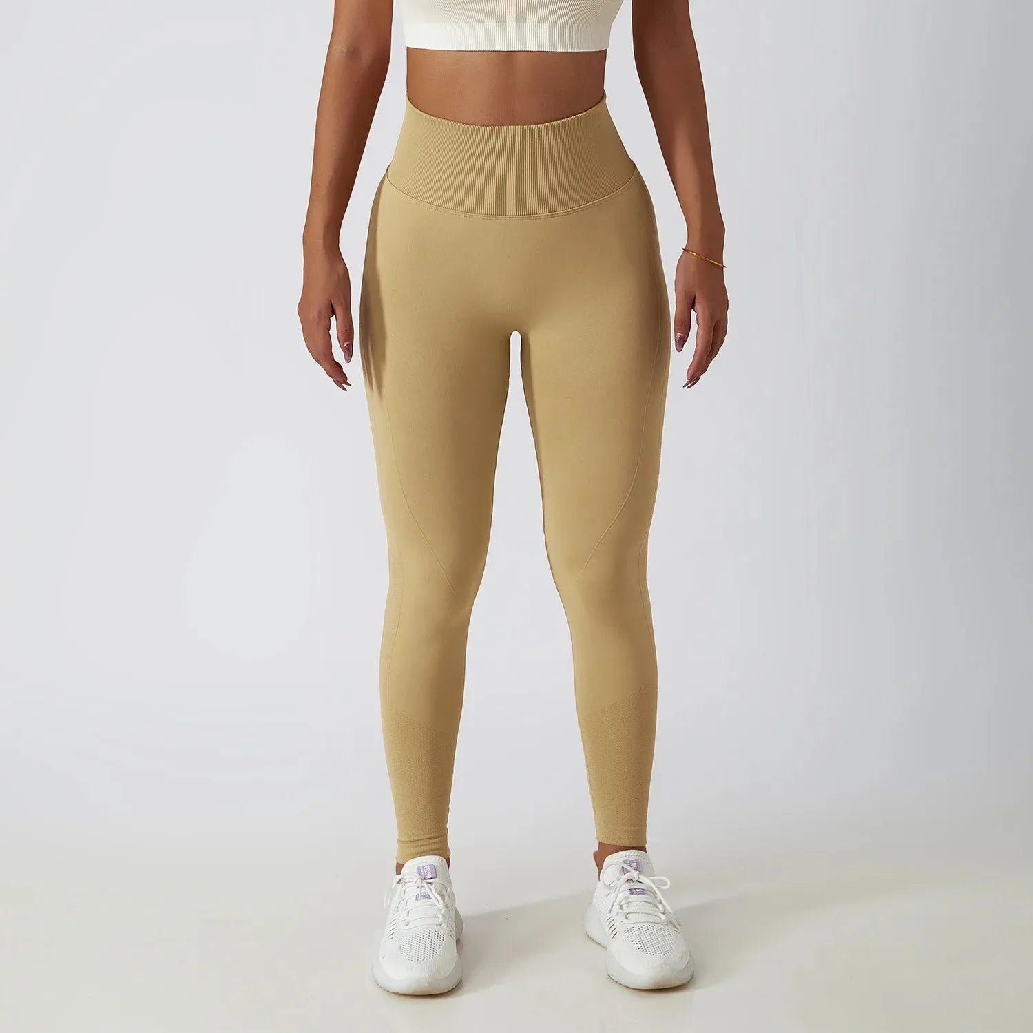 High Waist Seamless Yoga Pants for Women - Tummy Control Workout Leggings with Push Up Design, Stretchy & Breathable for Running, Gym, Fitness & Daily Wear