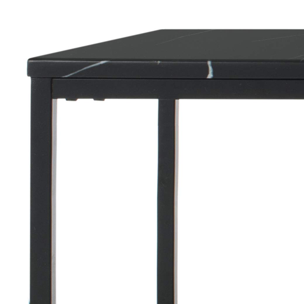 Safevieh Baize Black Rectangle Coffee Table - Modern Living Room Center Table for Home Decor & Stylish Furniture