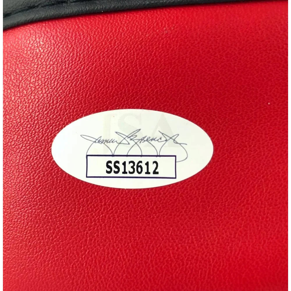 Jon Jones Signed UFC Red MMA Glove with JSA COA - Authentic Autographed Collectible for UFC Fans & Sports Memorabilia Enthusiasts - Perfect for Display, Gifting, and Investment