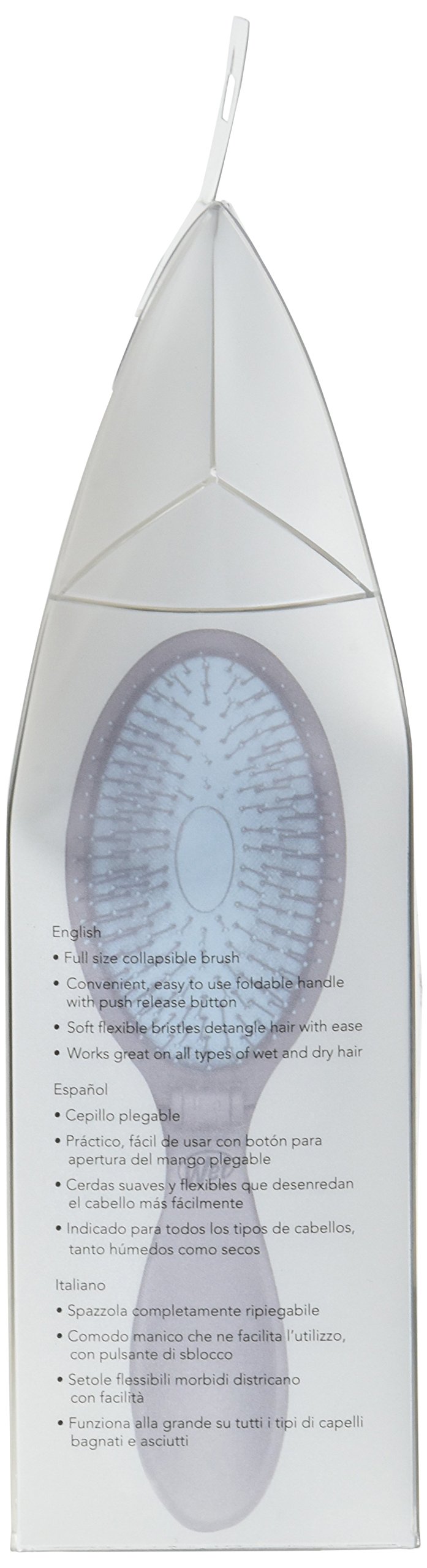 Wet Brush Pop Fold Detangling Hair Brush - Blue, Compact & Travel-Friendly (0.2 lb) - Perfect for Wet Hair, Styling & On-The-Go Use