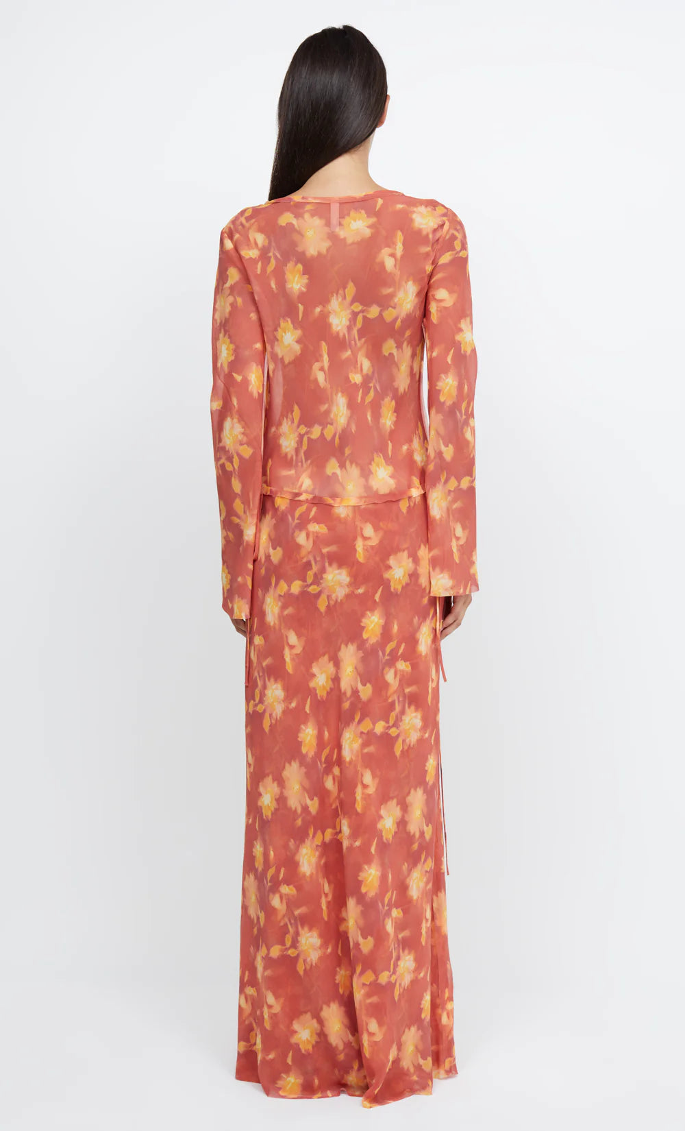 AZALEA WRAP LONG SLEEVE MAXI DRESS for Women - Flowy Boho Summer Beach Dress with Side Slits - Perfect for Vacations, Weddings & Date Nights