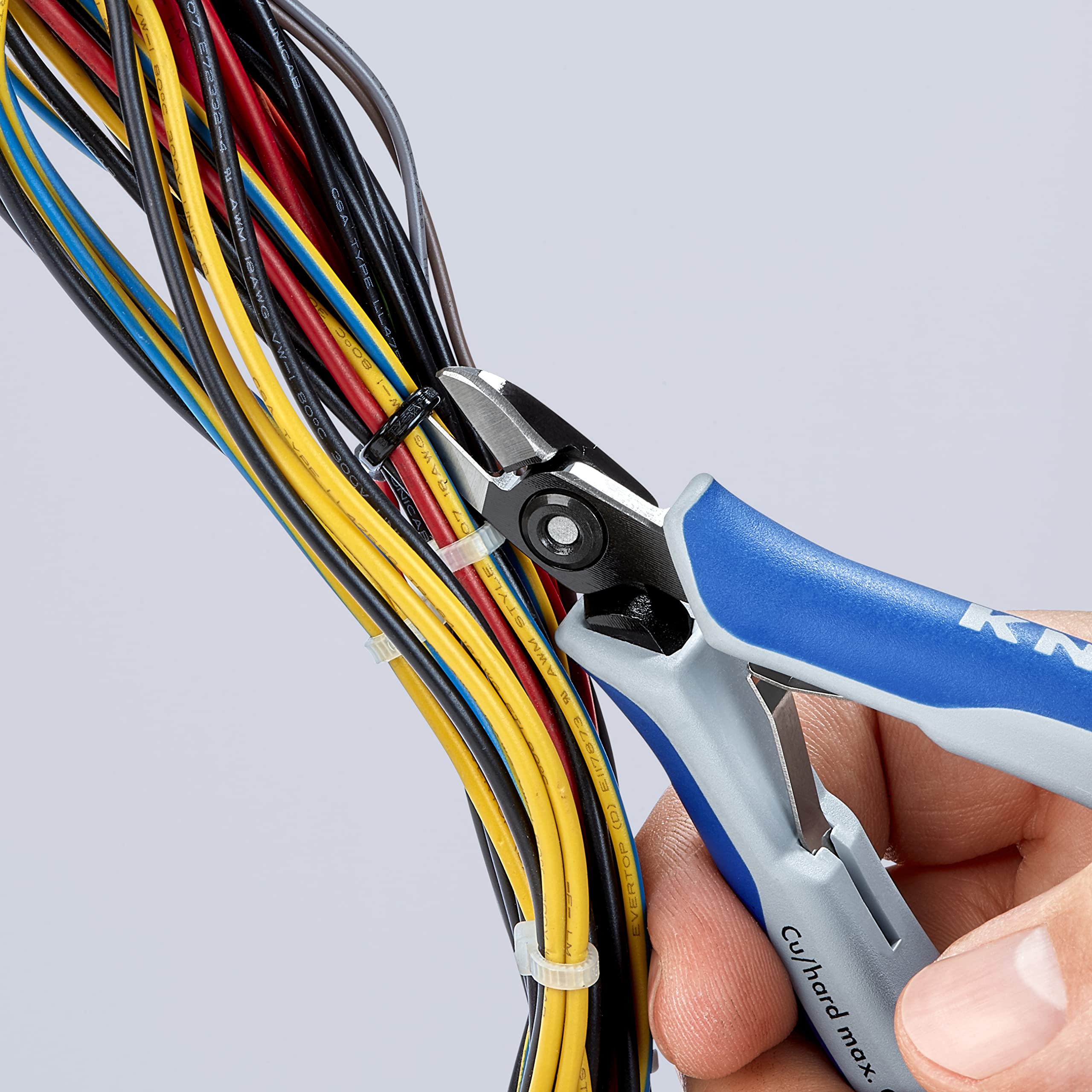 Knipex 79 02 125 S1 Precision Diagonal Cutters - 125mm Electronics Side Cutters with Multi-Component Grips for Plastic Cable Connectors | Professional Wire Cutting Tool for Electricians, DIY Projects & Electronic Repairs