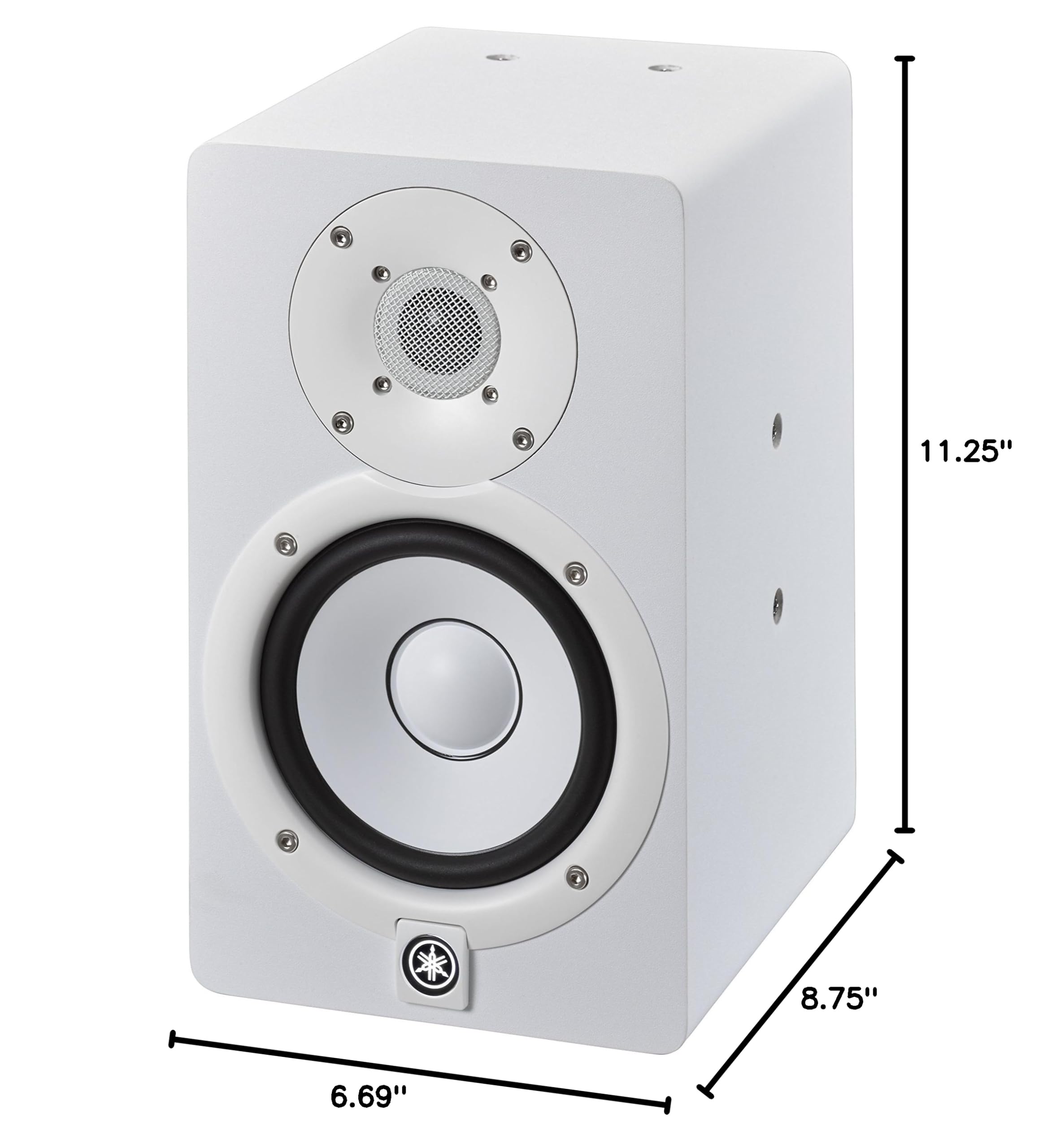 Yamaha HS5I Studio Monitor Speakers with Mounting Points & Screws - White | Professional Audio Monitors for Home & Studio Recording